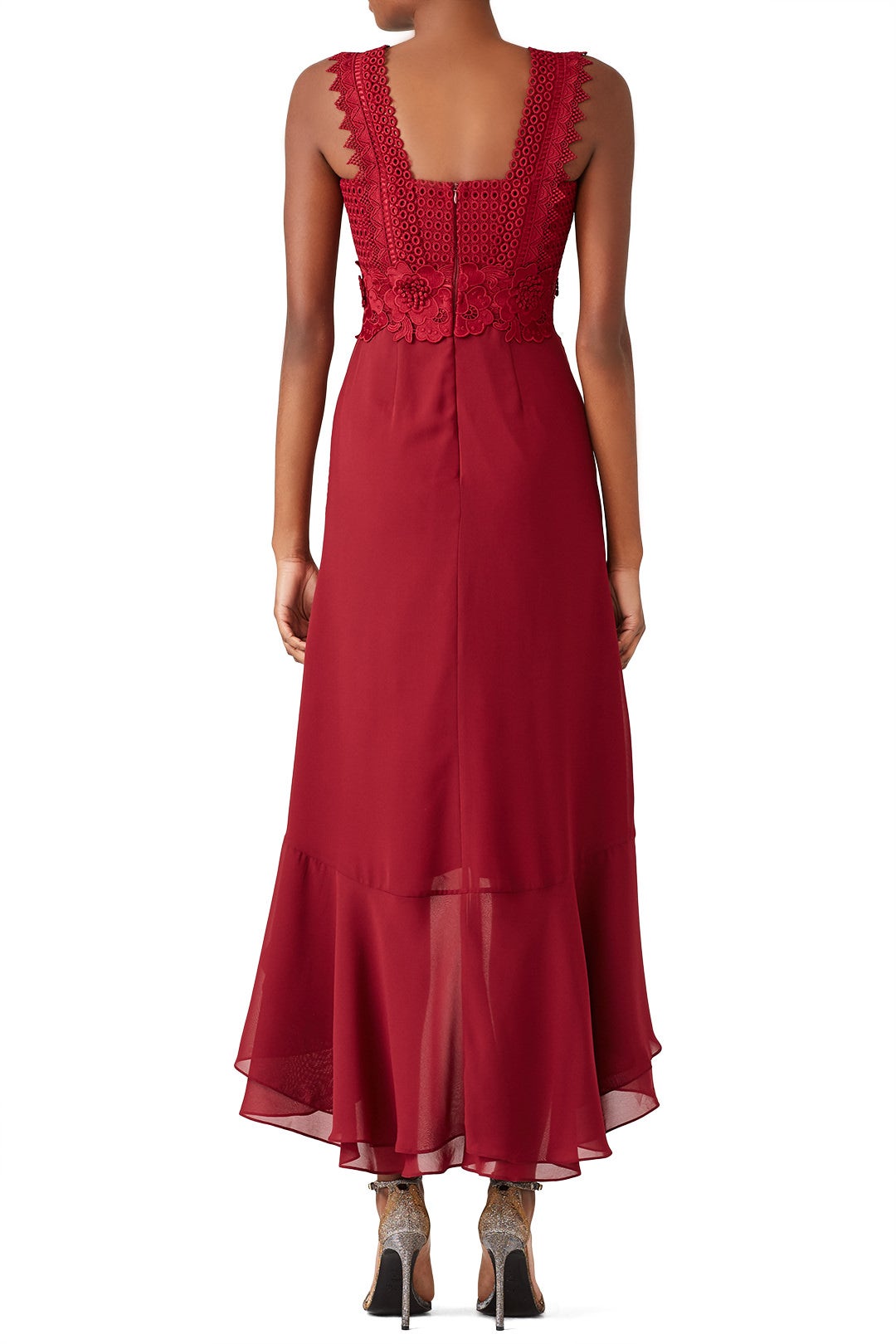 Bordeaux Flowy Dress by UnitedWood 1