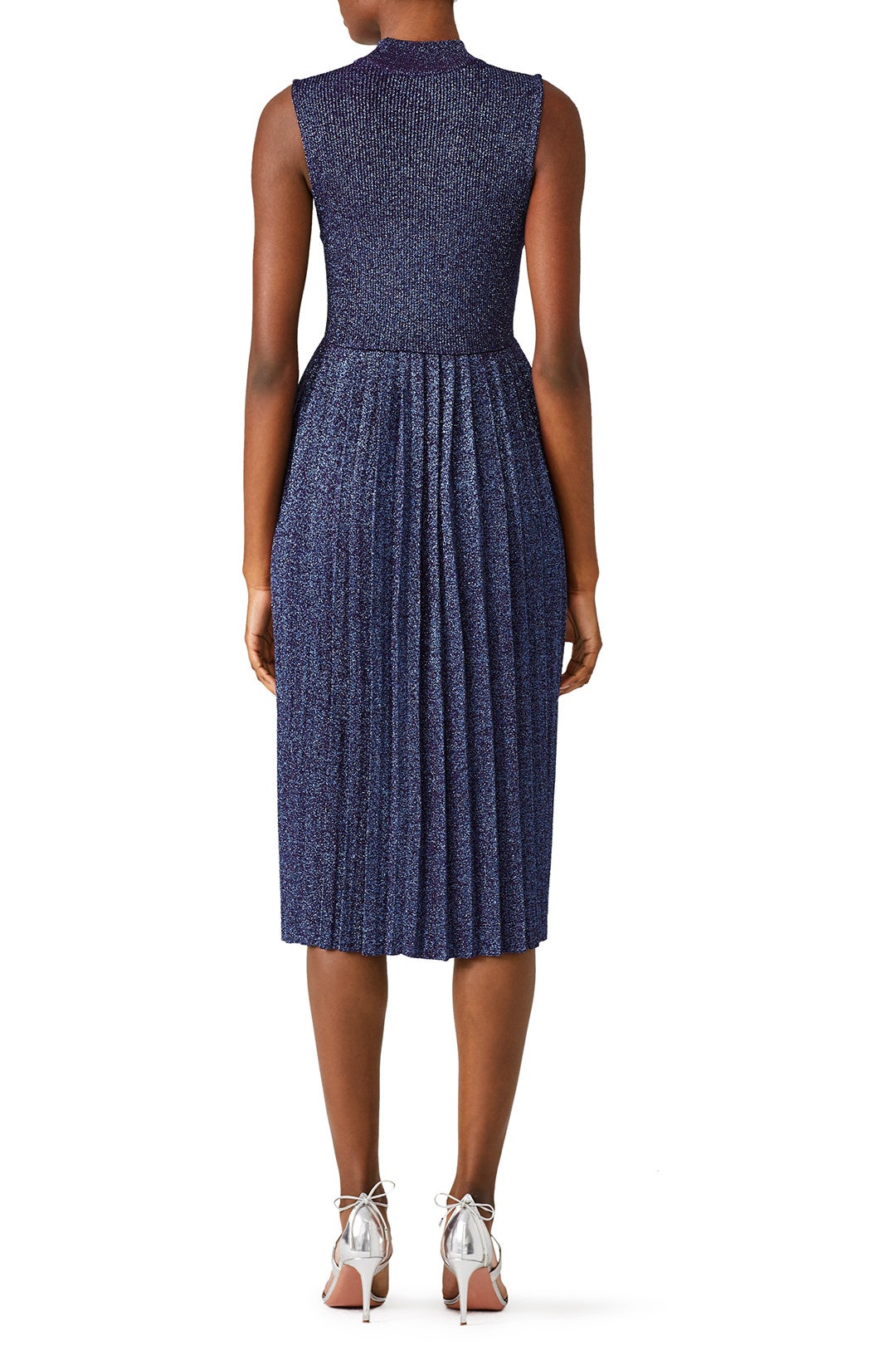 Metallic Pleated Dress by Carven | Rent the Runway