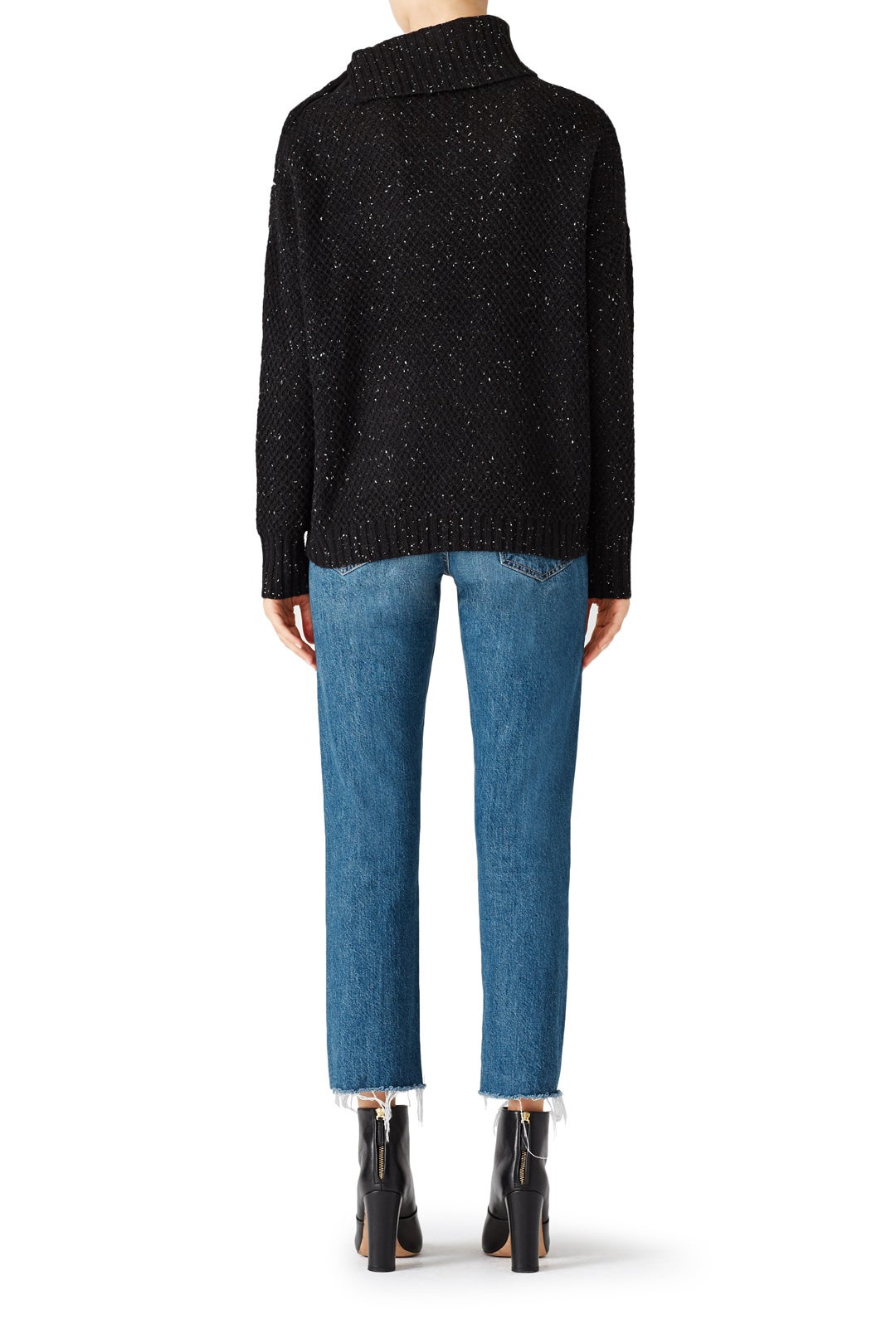 Black Snap Turtleneck by Michael Stars 1