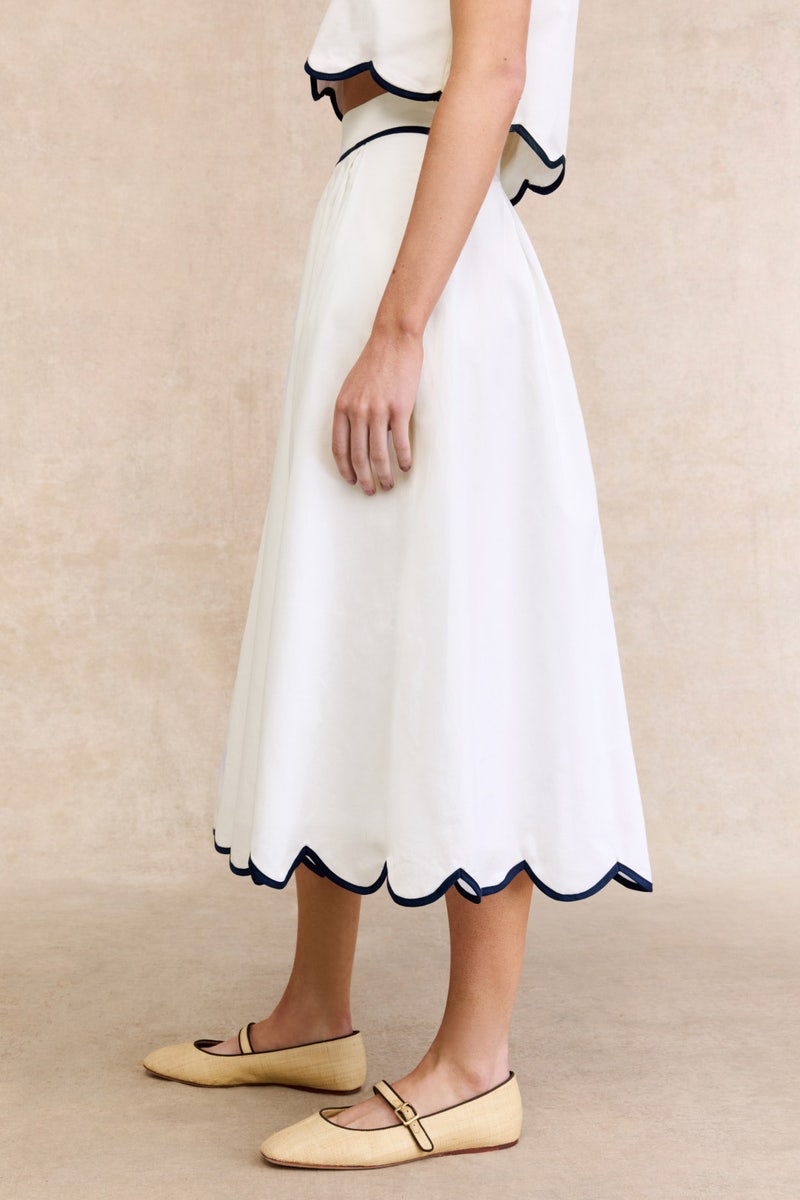 Alexis Cotton Scallop Skirt by French Connection - Photo 1