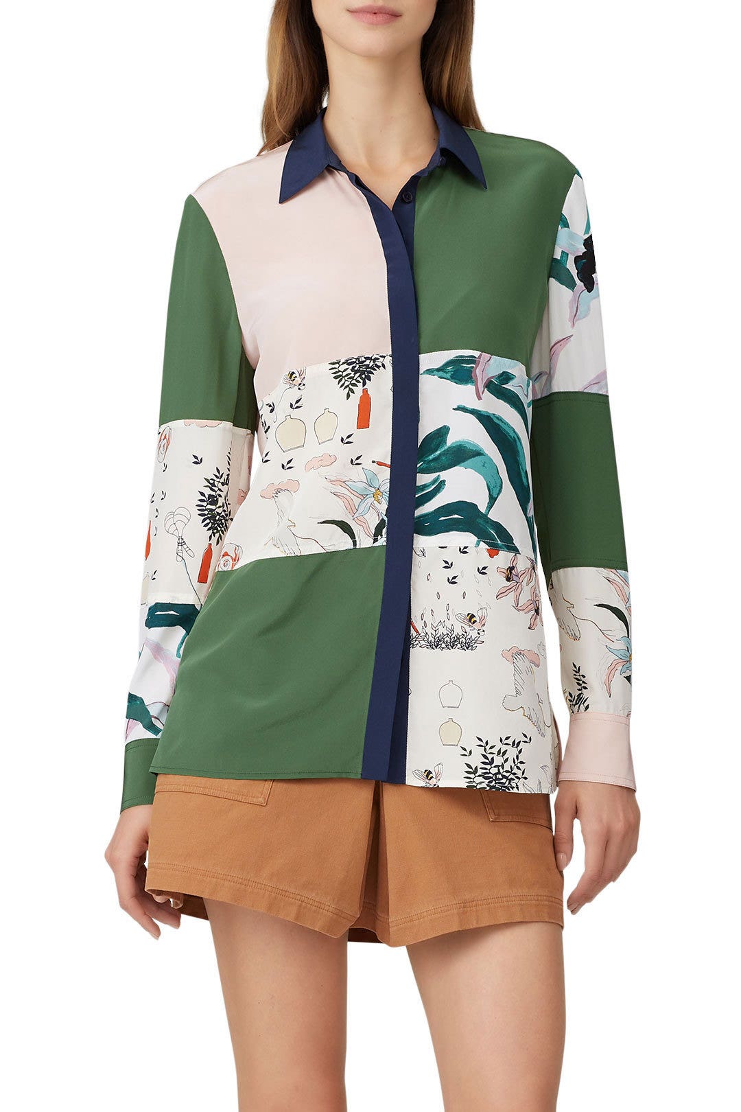 Ivory Patchwork Top by Tory Burch 2