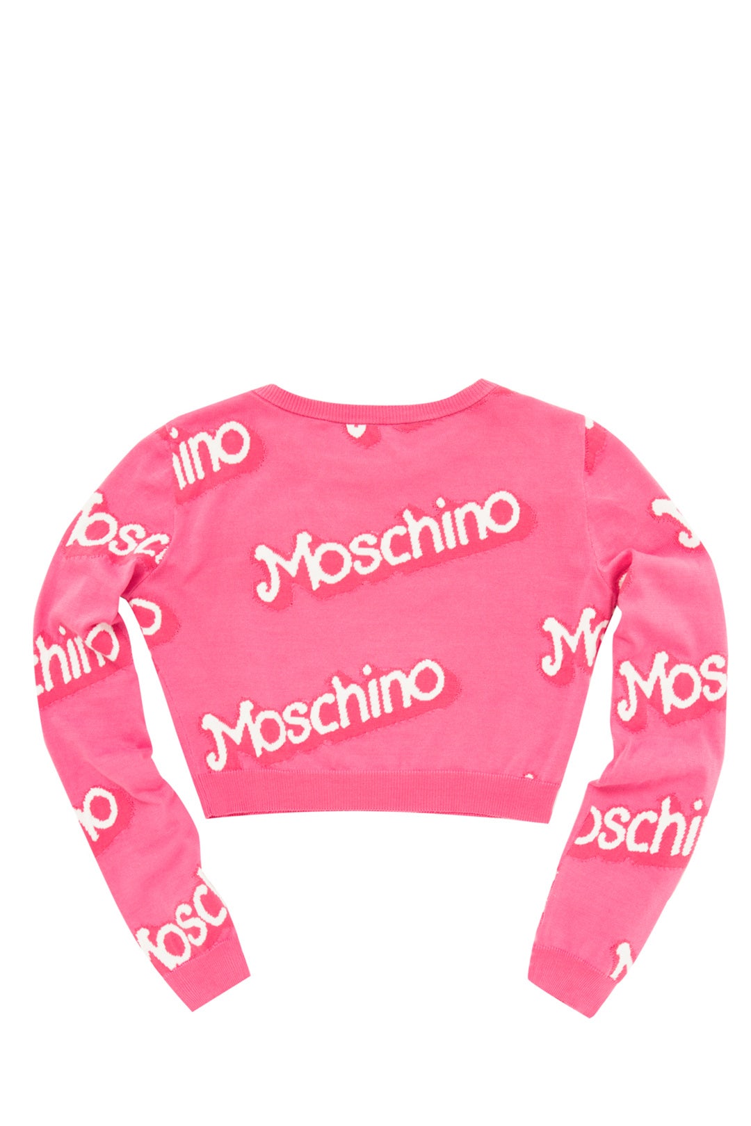 Think Pink Cropped Sweater by Moschino 1