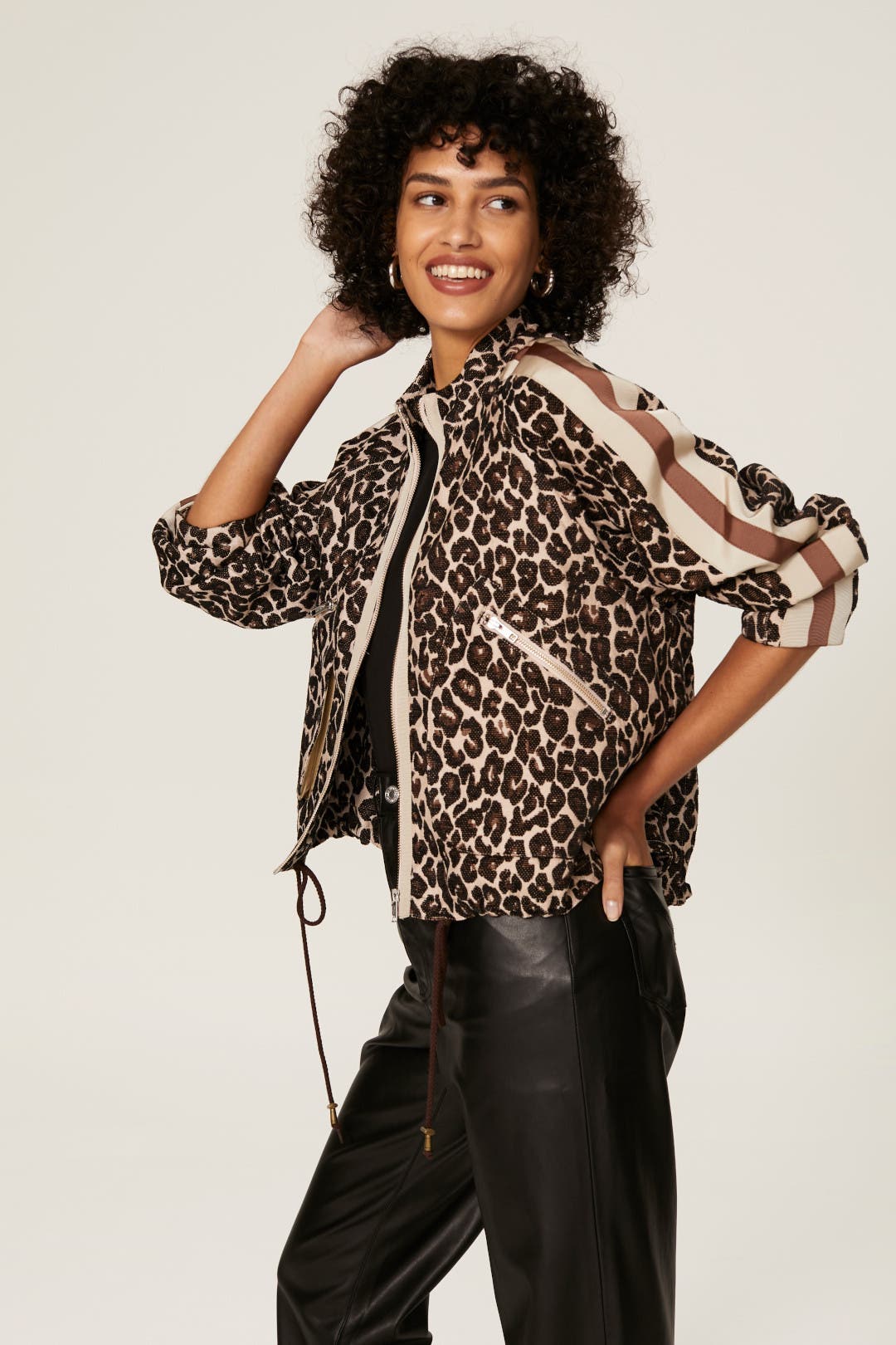Leopard Bomber Jacket by Victor Alfaro x RTR | Rent the Runway
