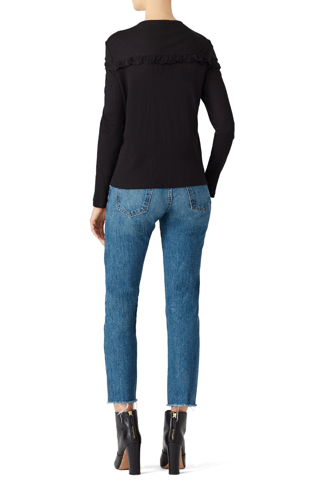 Ruffle Trim Sweater by DREW 1