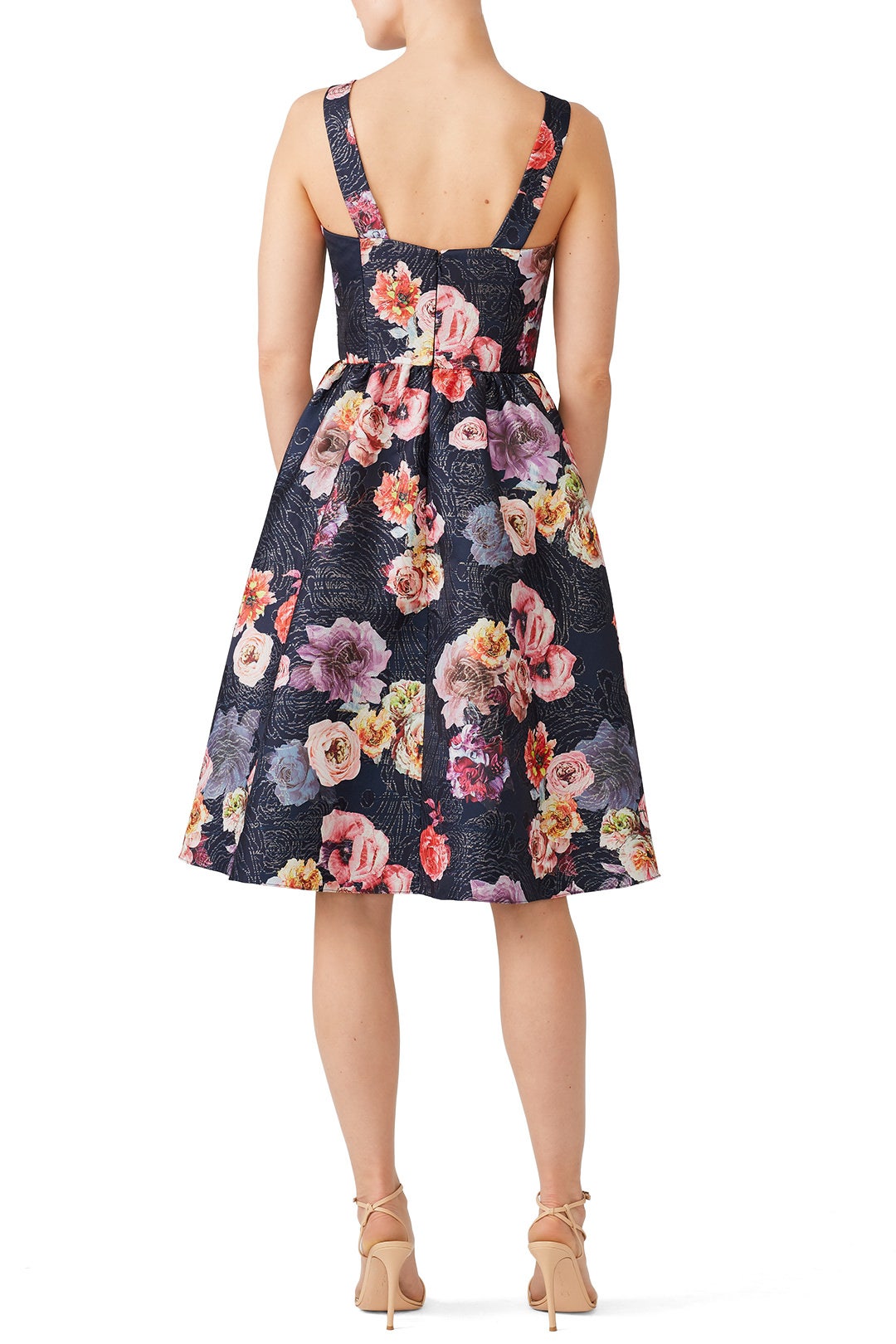 Black Floral Cocktail Dress by Christian Siriano 1