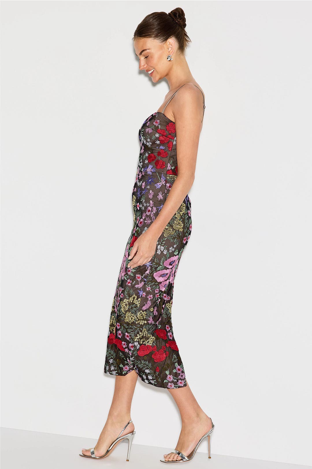 Vada Floral Embroidered Sweetheart Gown by Dress The