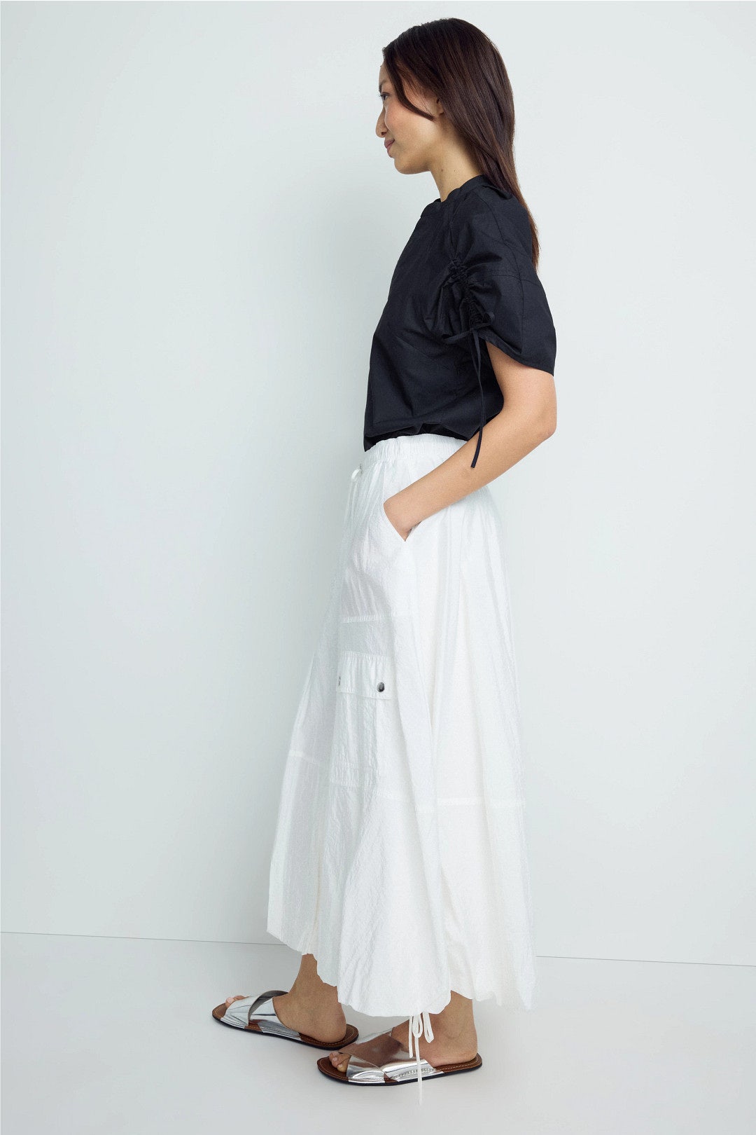 Ruched Sleeve V Neck Top by 3.1 Phillip Lim 2