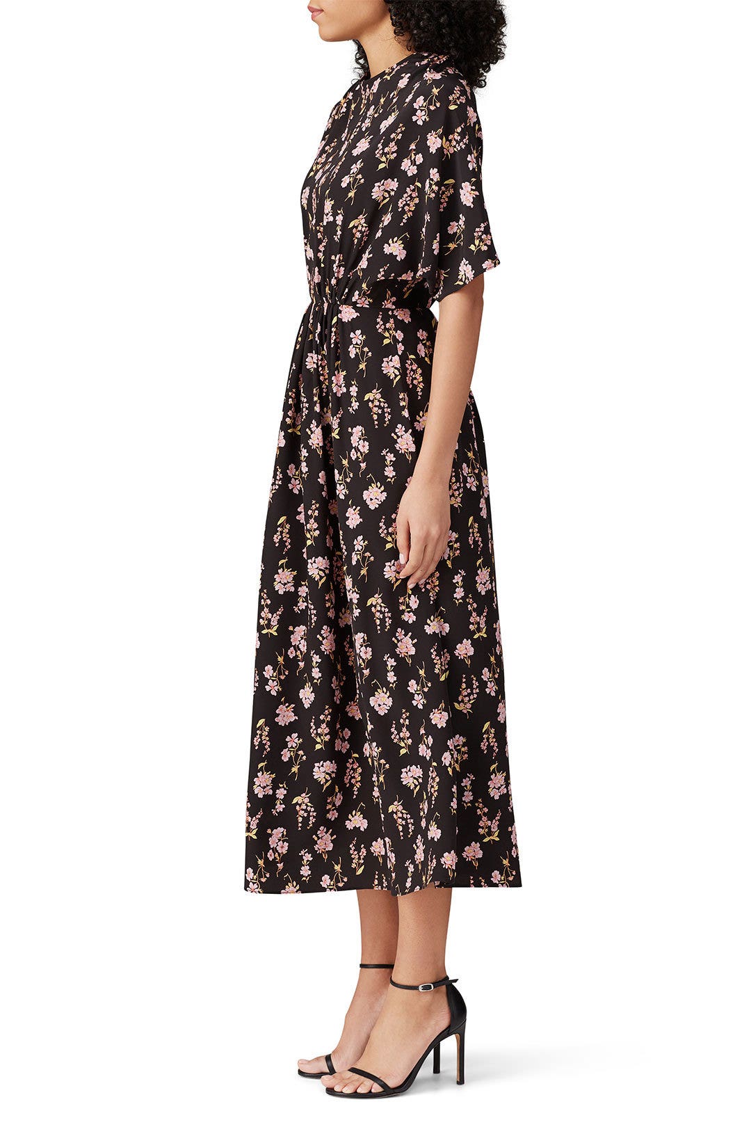 Floral Printed Open Back Dress by Les Reveries 1