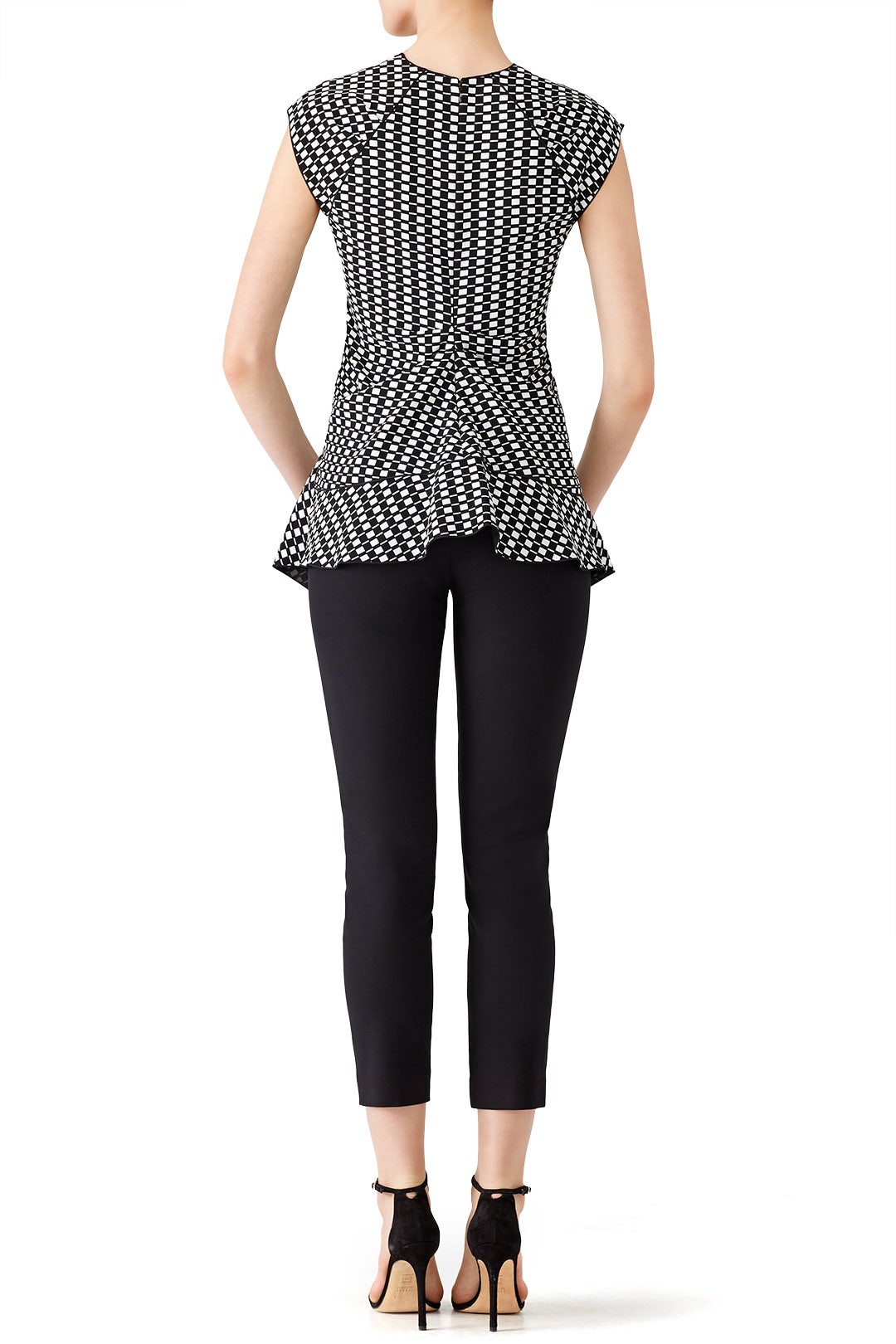 Black and White Checked Knot Top by Proenza Schouler 2