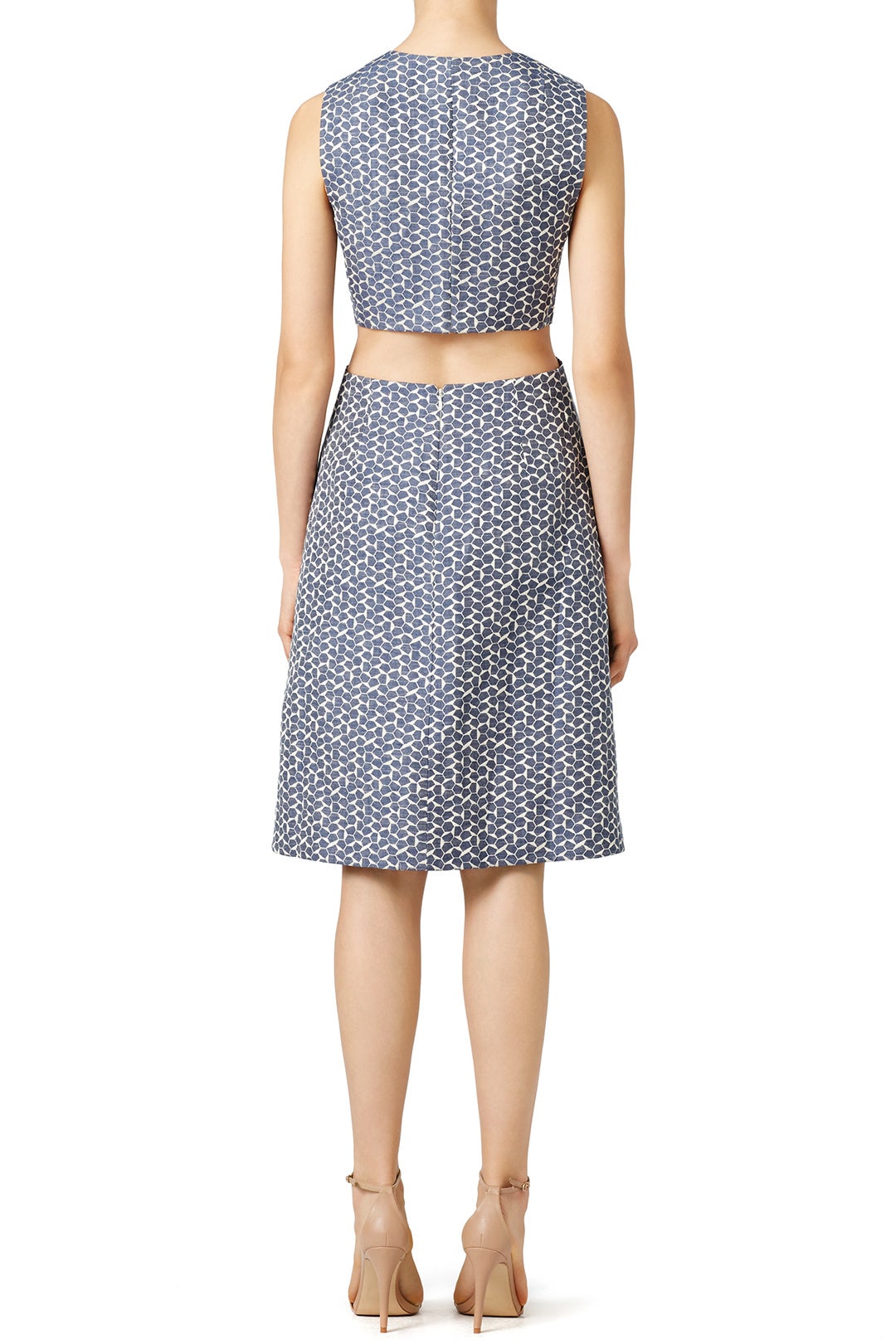 Sateen Jacquard Cutout Dress by Tory Burch | Rent the Runway