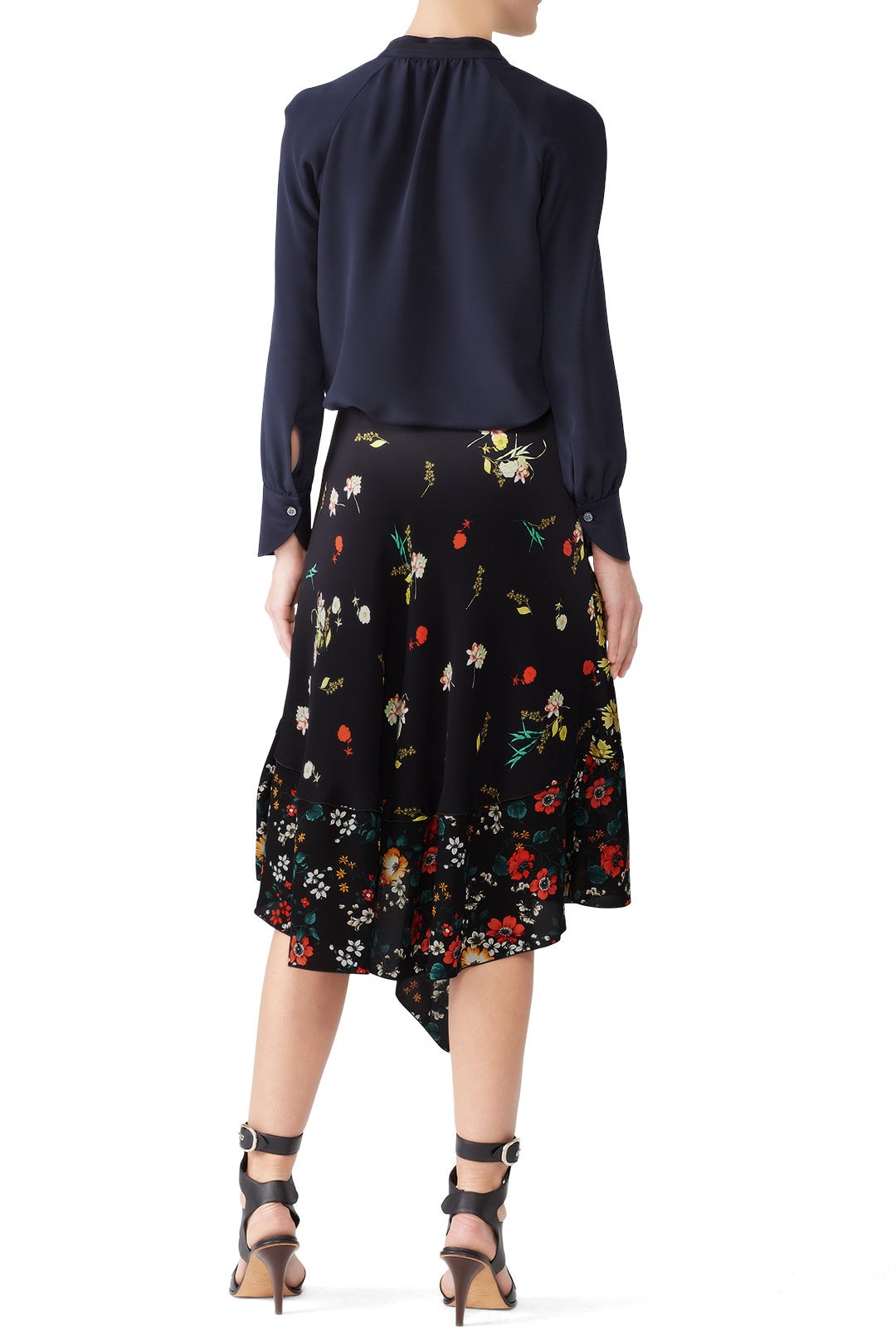 Asymmetrical Mixed Print Skirt by DEREK LAM 2