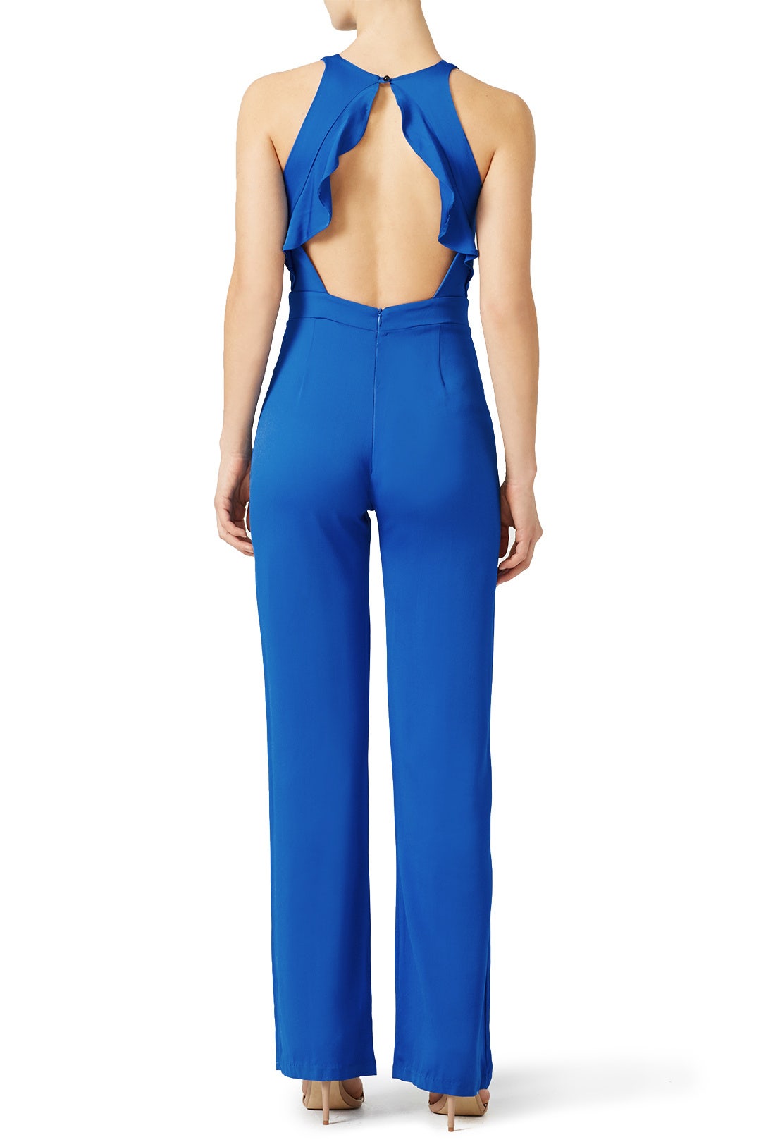 Classic Blue Silvia Solid Jumpsuit by Karina Grimaldi 1