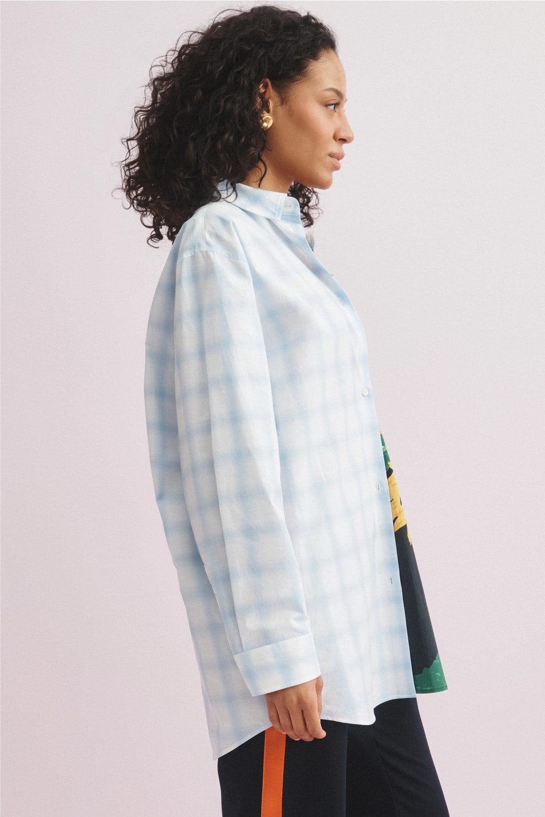 Gingham Sunflower Button Down Shirt by Moschino Jeans 2