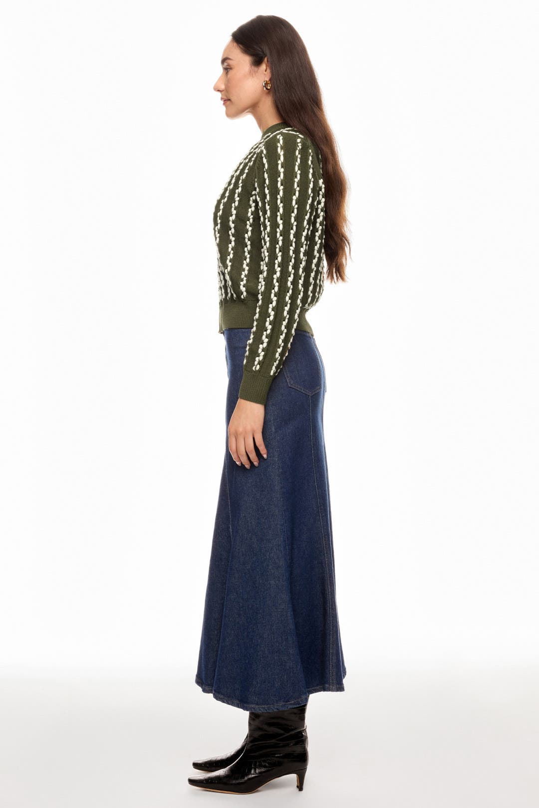 Green Knit Weave Sweater by Jason Wu x RTR | Rent the Runway