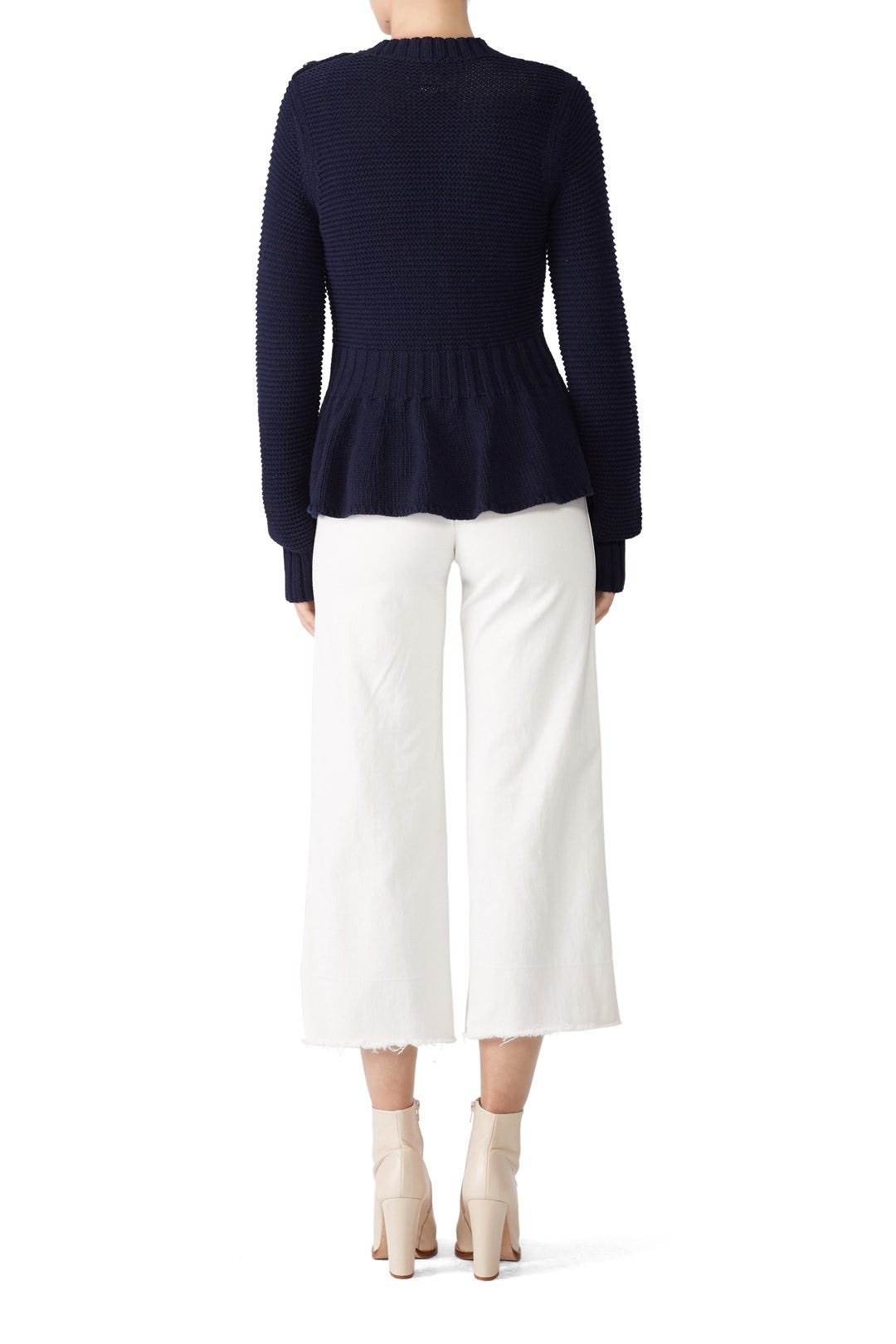 Merino Peplum Pullover by La Vie Rebecca Taylor 2