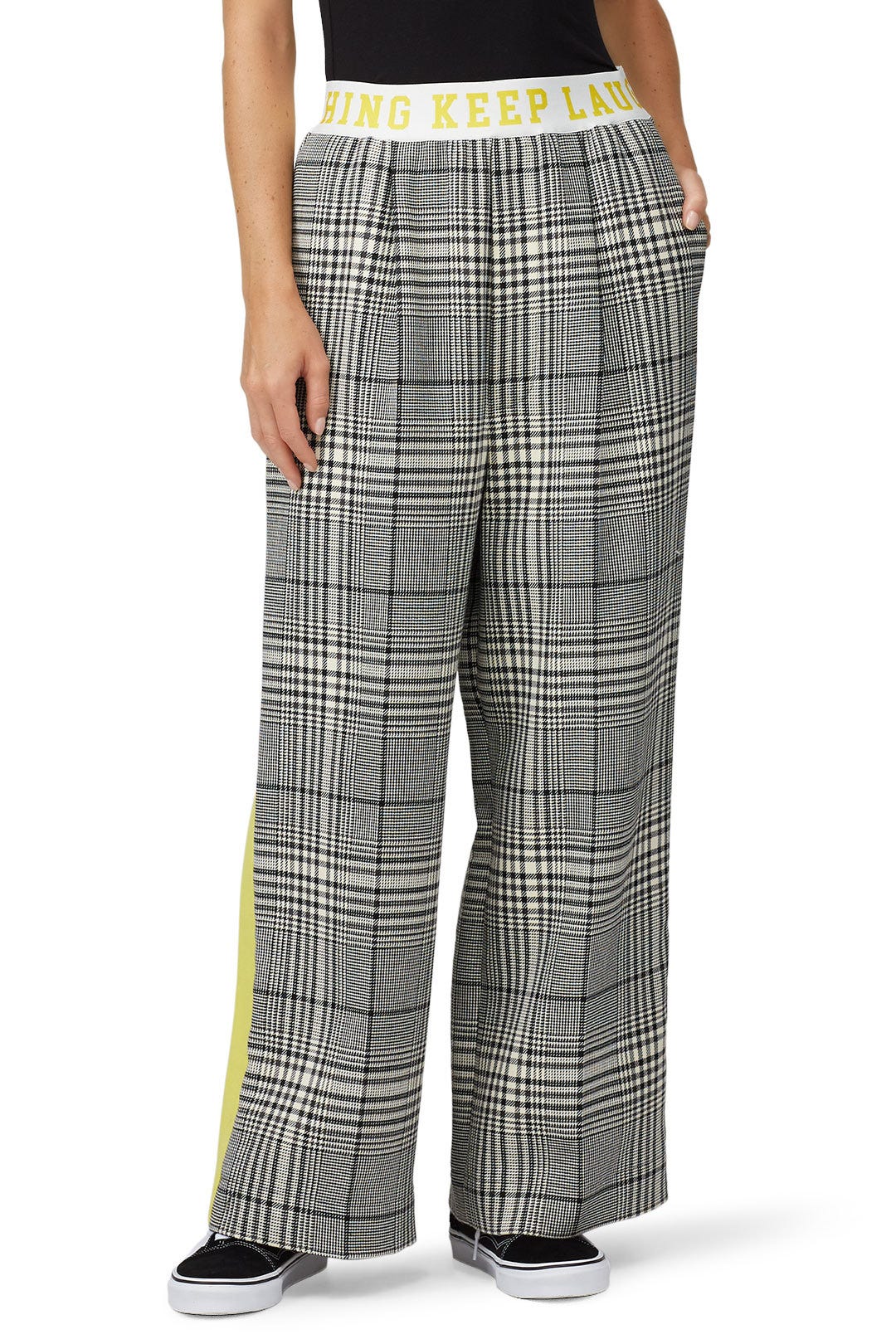 Plaid Printed Wide Leg Pants by Mira Mikati 1