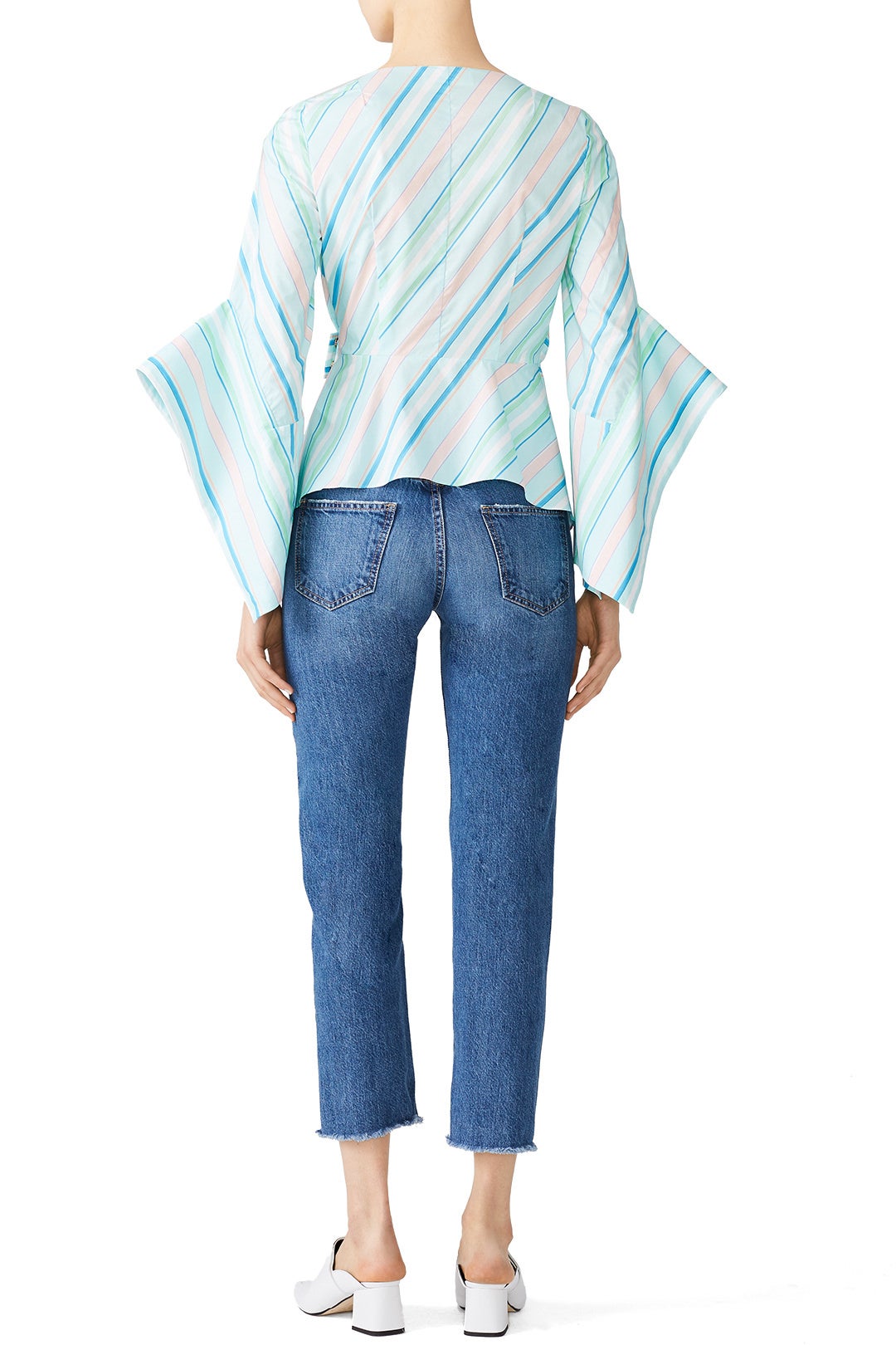 Mint Stripe Wrap Top by Peter Pilotto 2
