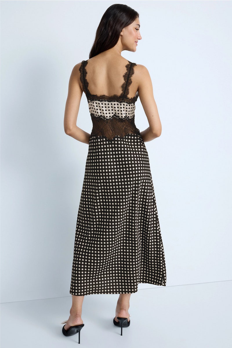 black midi slip dress Linen Slip Dress