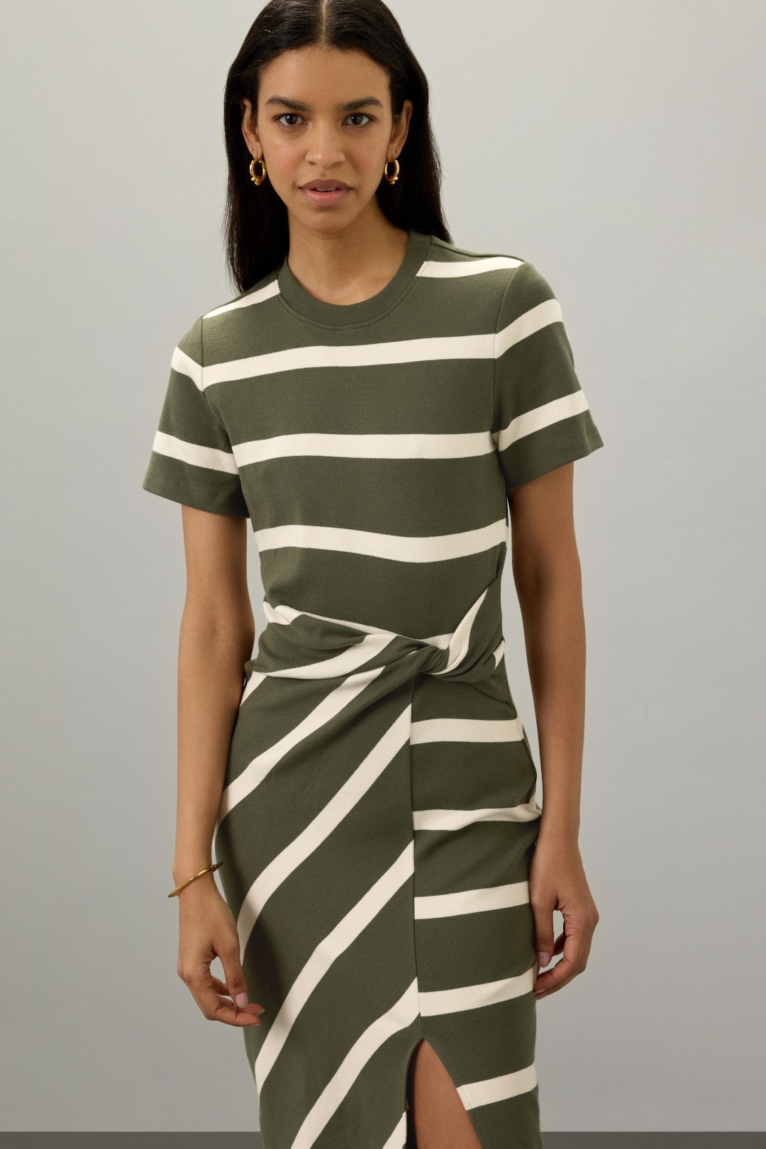 Green Striped Cody Dress by Tanya Taylor 