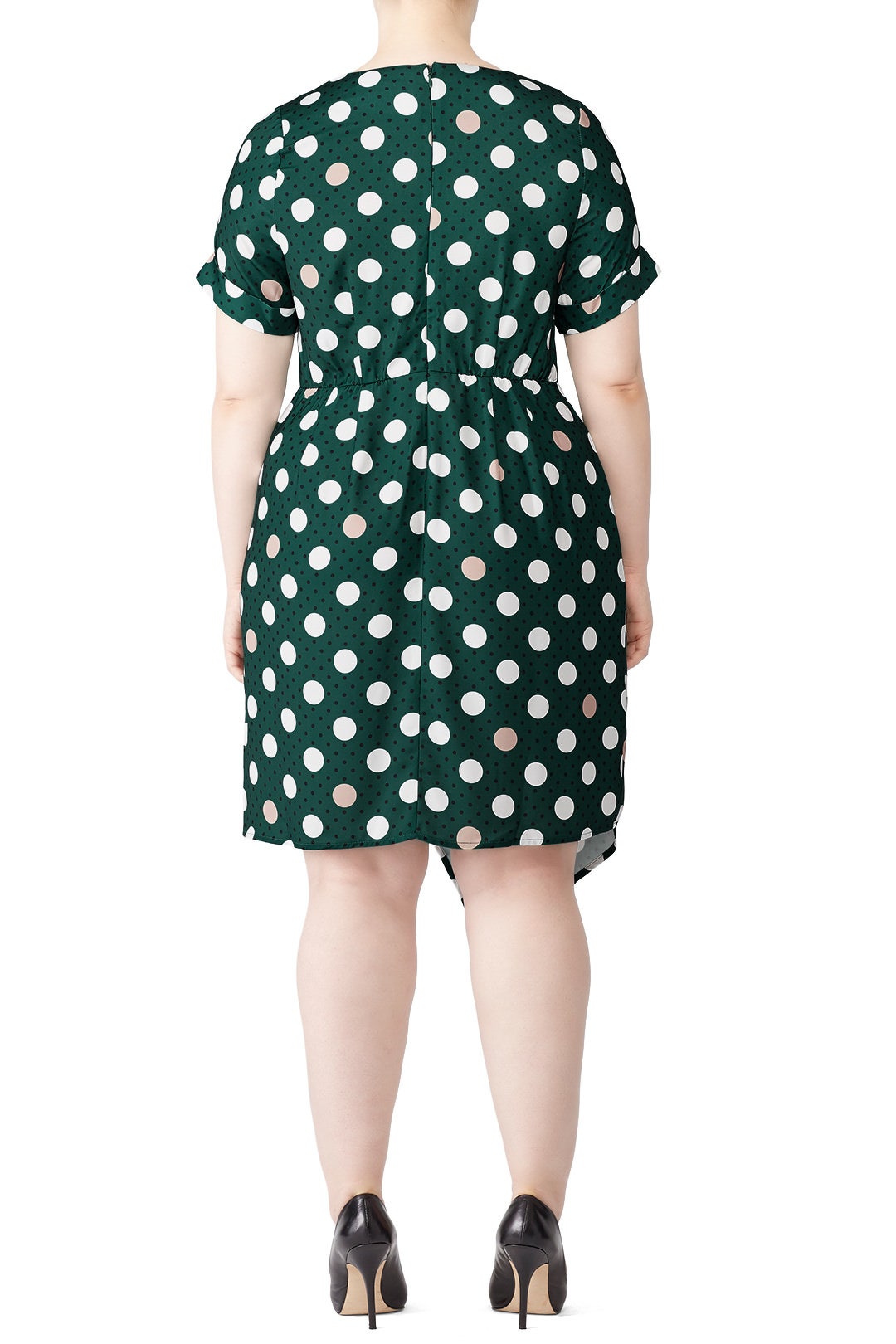 Spotted Draped Front Dress by ELOQUII 2