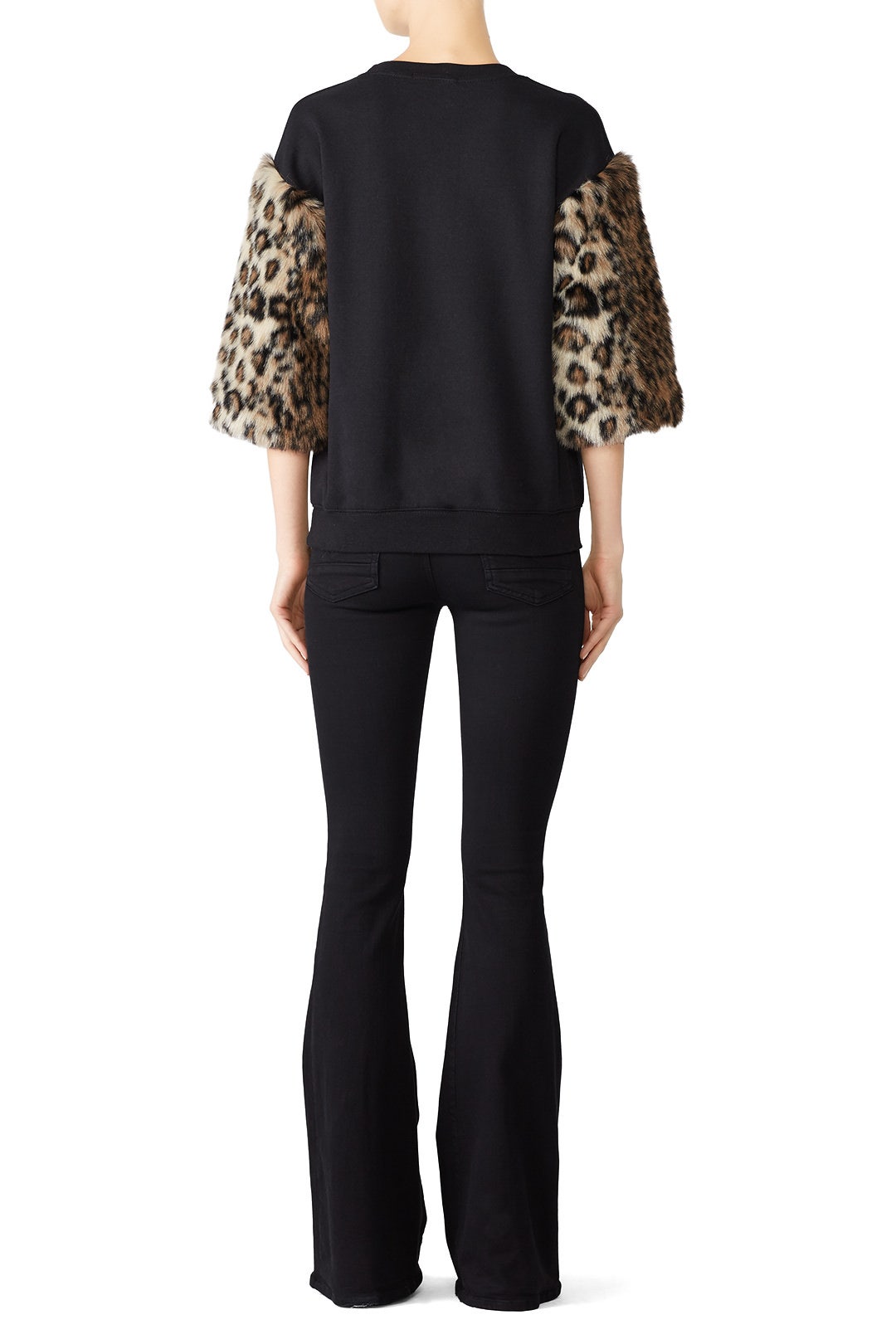 Faux Leopard Sleeve Sweatshirt by Harvey Faircloth 1
