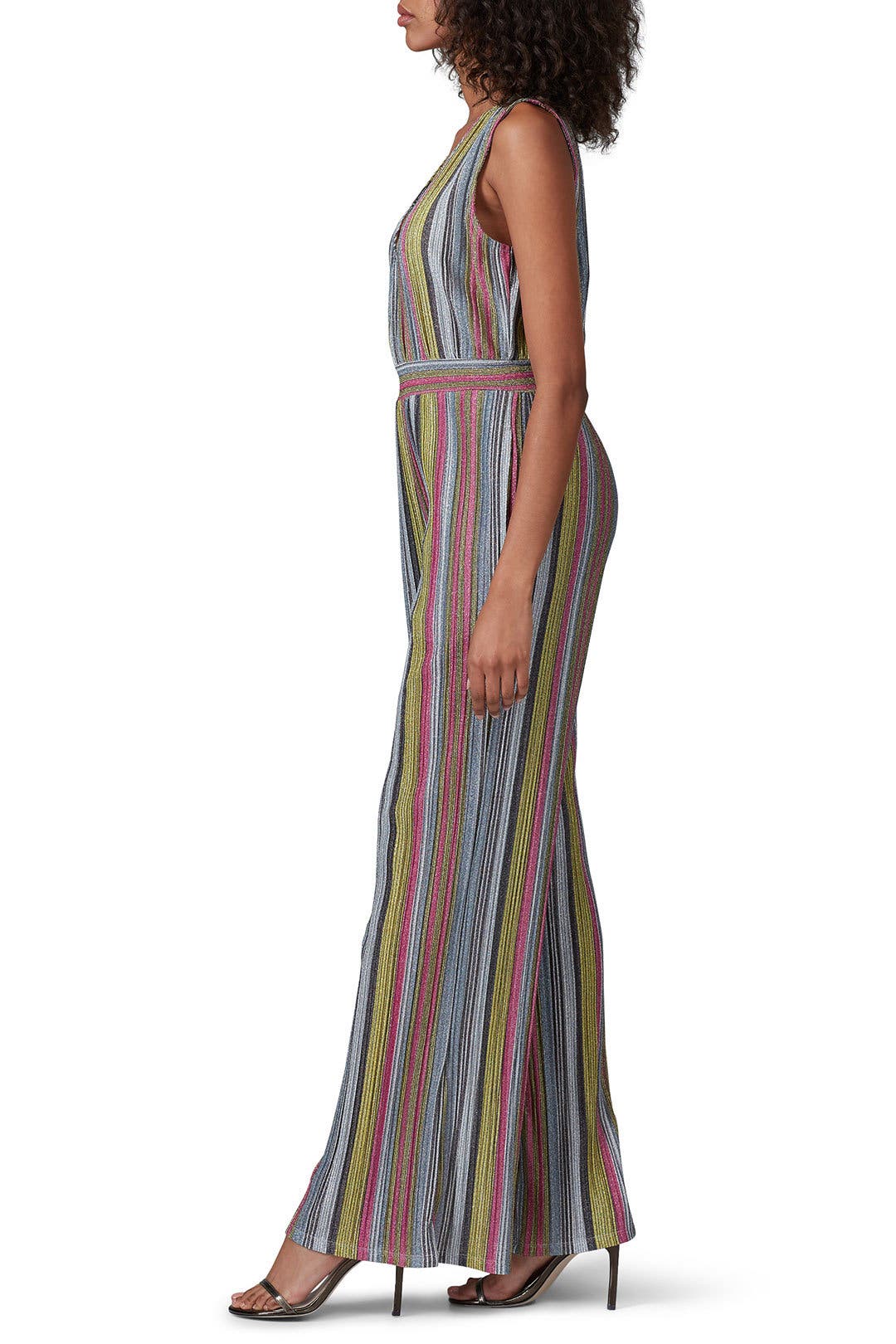 Multi Striped Wide Leg Jumpsuit by KENDALL + KYLIE | Rent