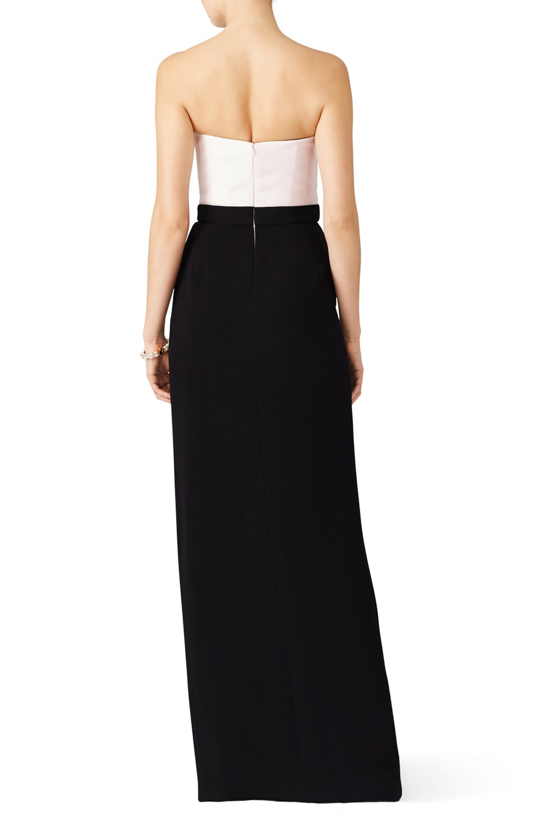 Draped Color Block Gown by J. Mendel