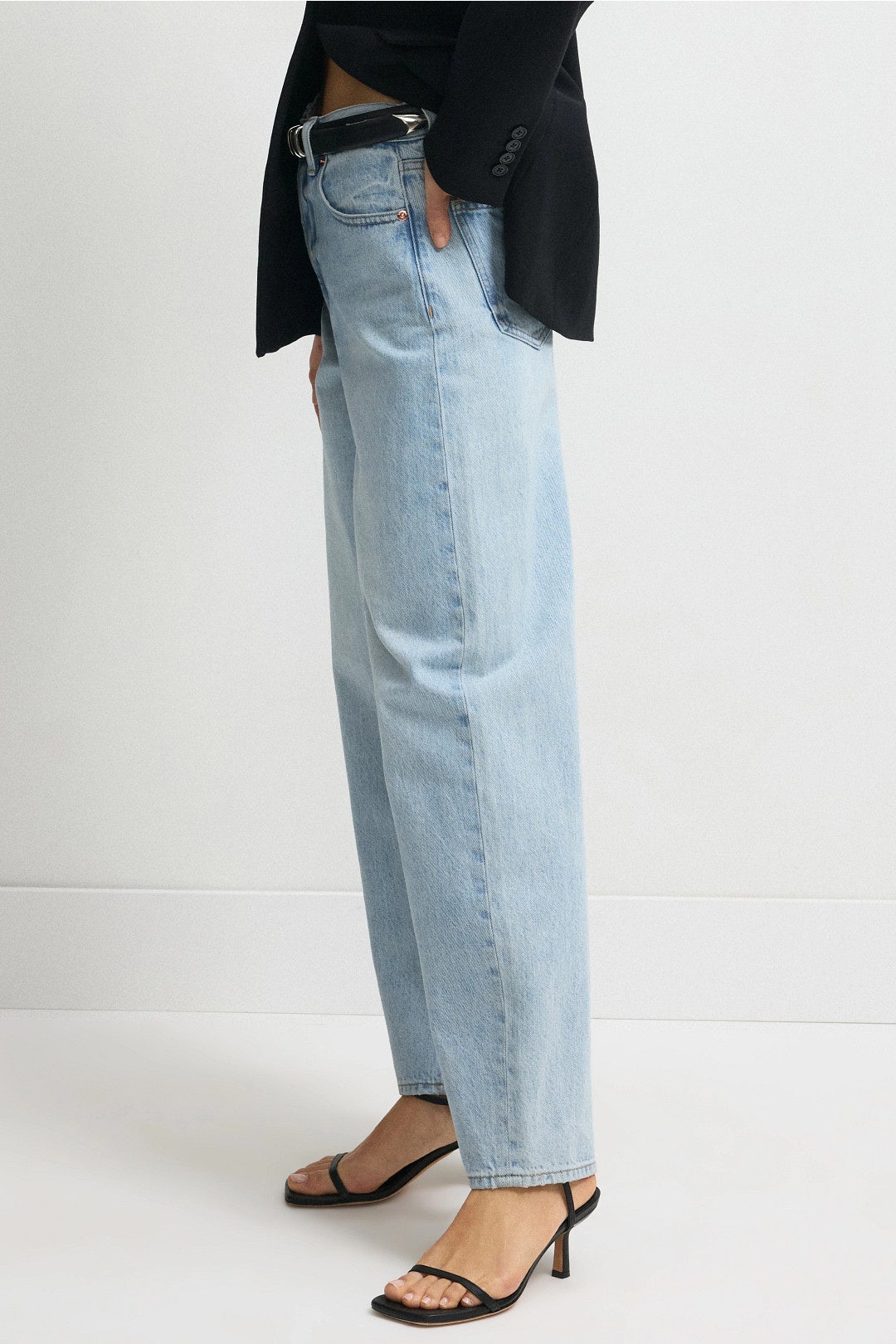 Wes Light Wash Barrel Jeans by PISTOLA 1