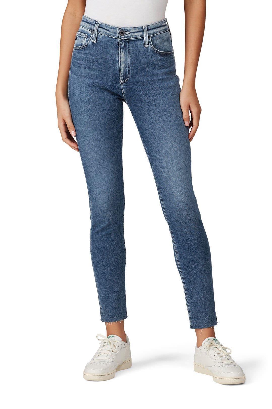 Mastic Blue Farrah Skinny Ankle Jeans by AG 1