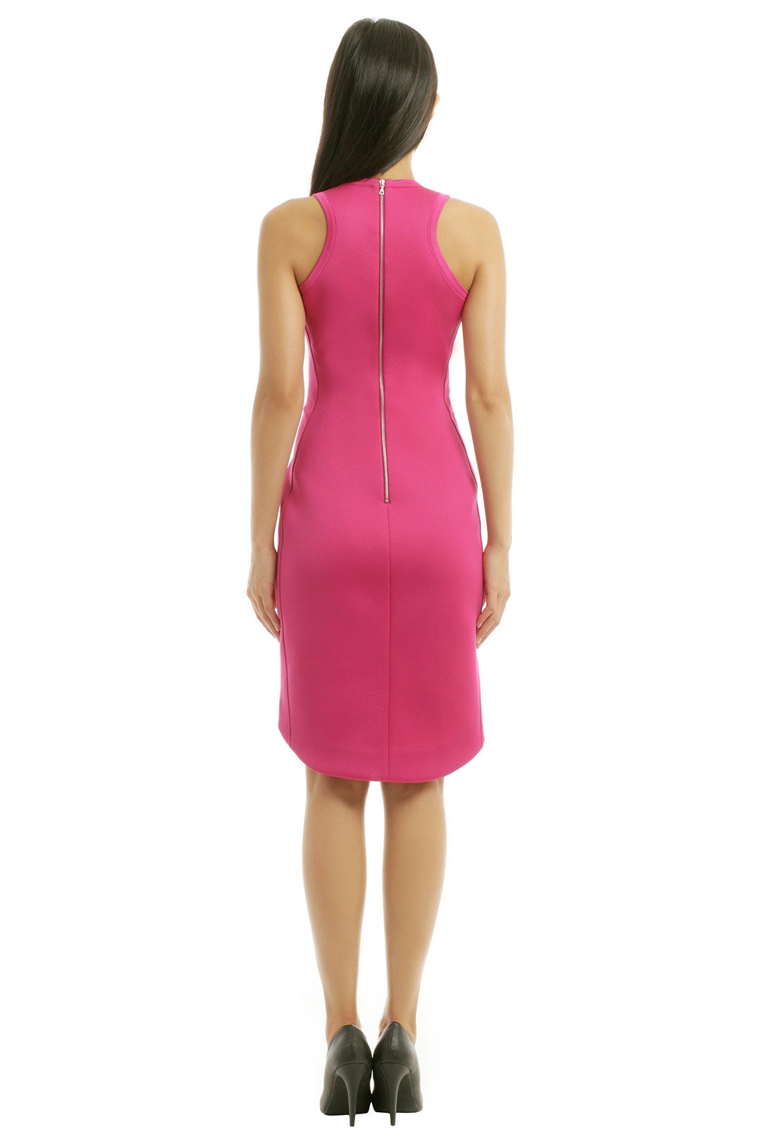 Fuchsia Future Basics Cut Away Dress by Josh Goot 1
