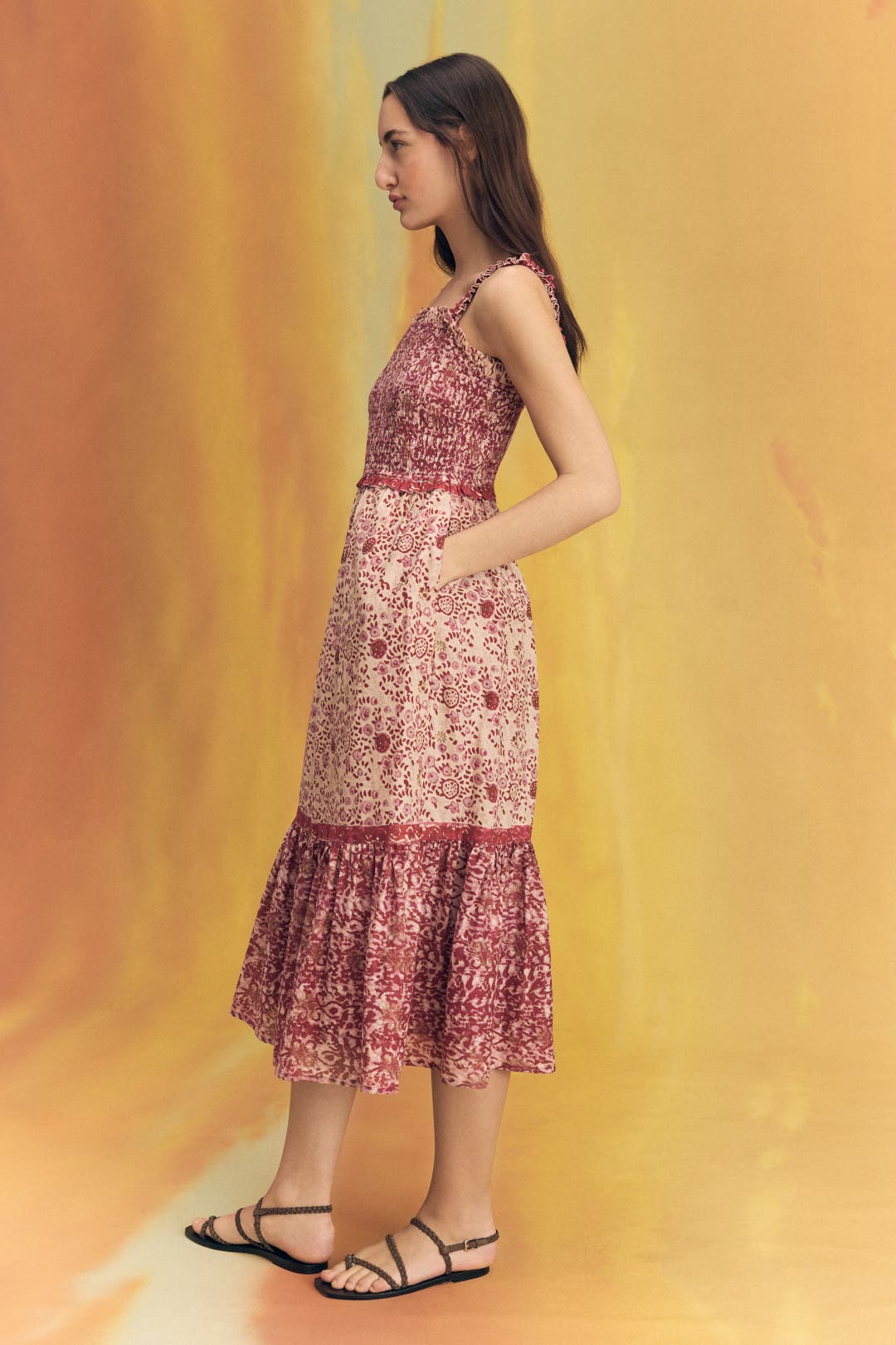 Cotton Mixed Print Midi Dress by Sea NY x RTR | Rent the Runway