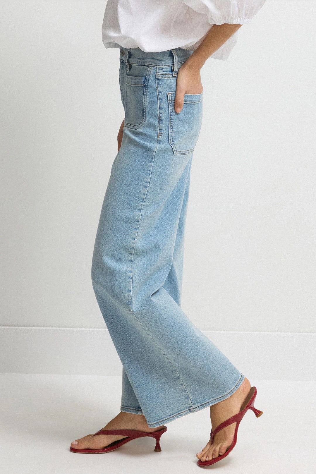 Le Slim Palazzo Modernist Front Pocket Jeans by FRAME 1