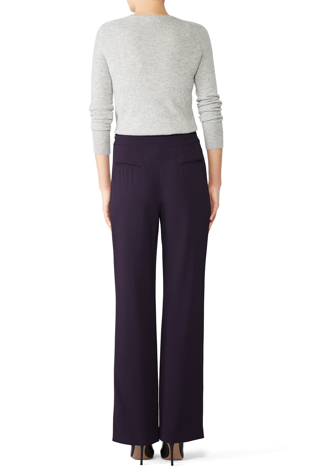 Flat Front Boot Cut Pants by Victor Alfaro 1