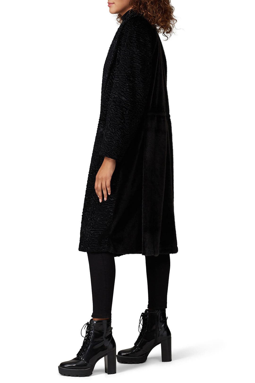 Oversized Mixed Faux Fur Coat by Victor Alfaro x RTR | Rent