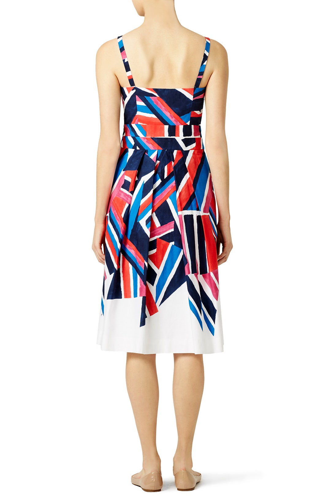 Inkblock Print Jordan Tie Dress by Milly 1