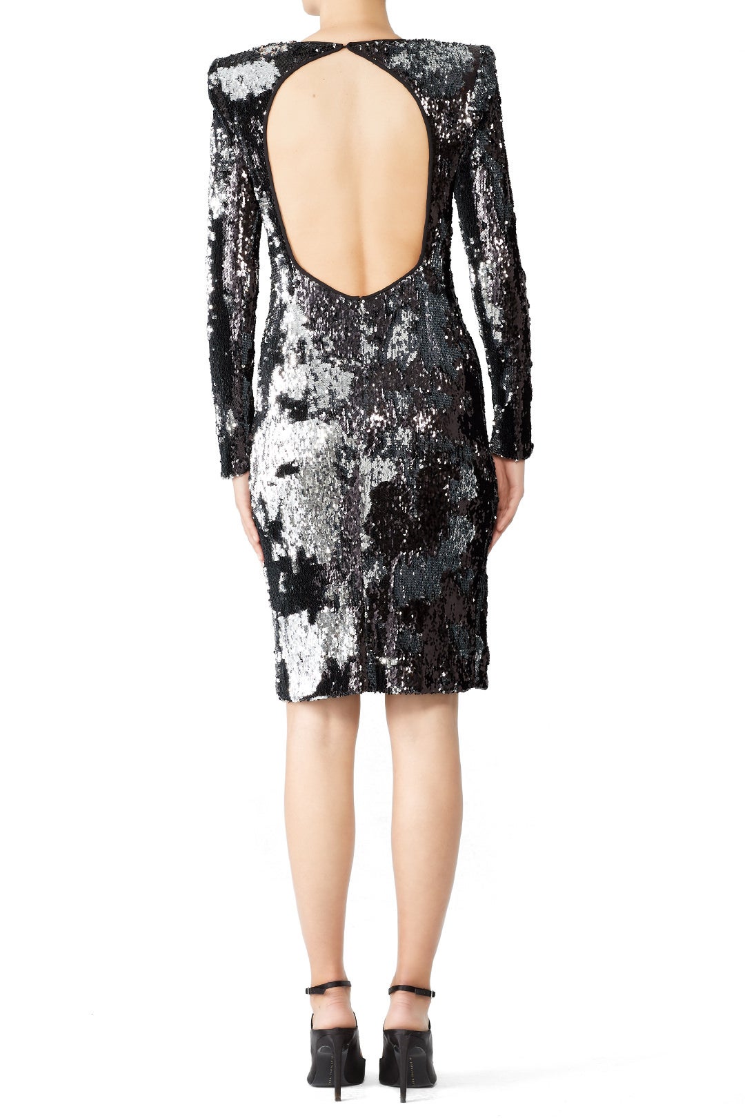 Silver Black Sequin Sheath by NAEEM KHAN 1