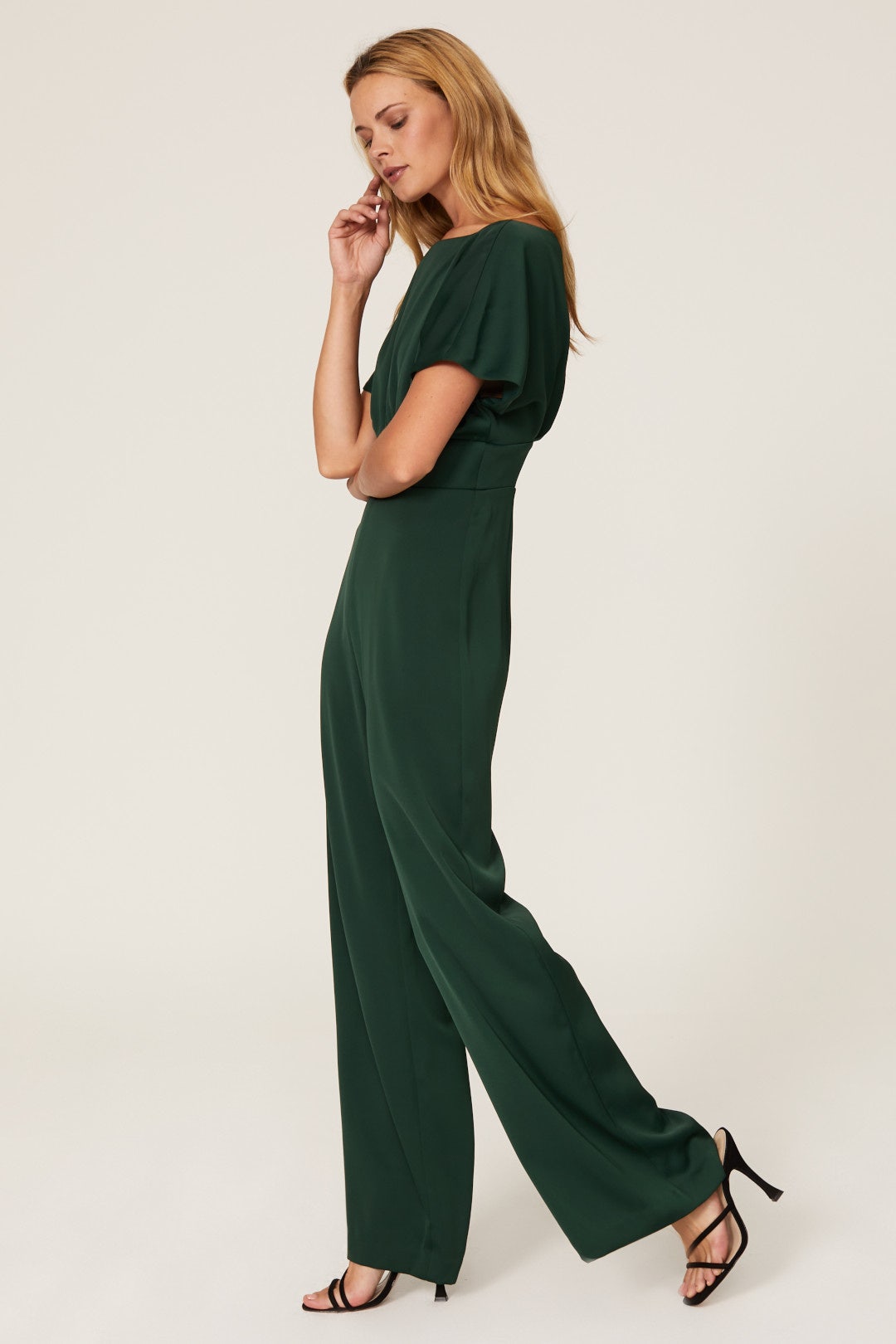 Green Wide Leg Jumpsuit by Alexia Admor 1