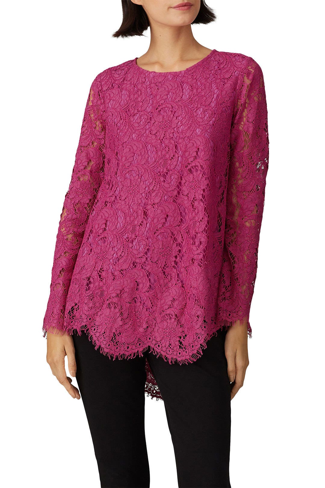 Magenta Lace Top by Adam Lippes x RTR 1