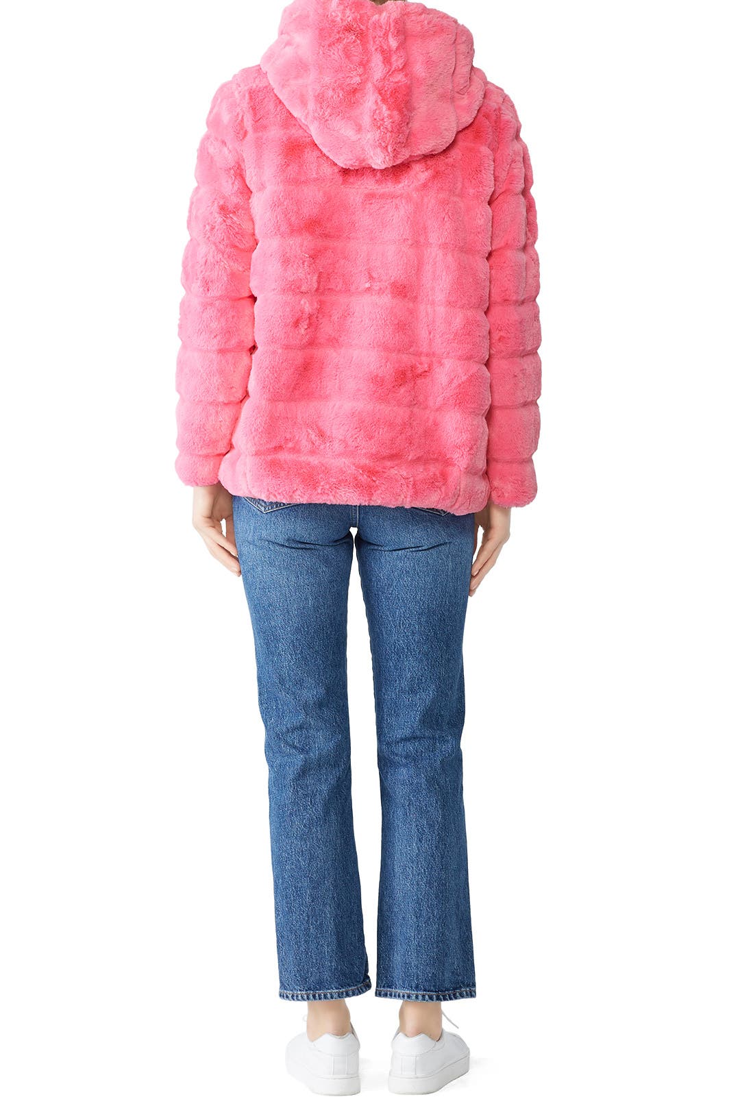 ジャケット・アウター Faux Fur Hoodie Duffle Coat nude petal S $398 BCBGMAXAZRIA Women's Quilted Faux Fur Hooded Jacket