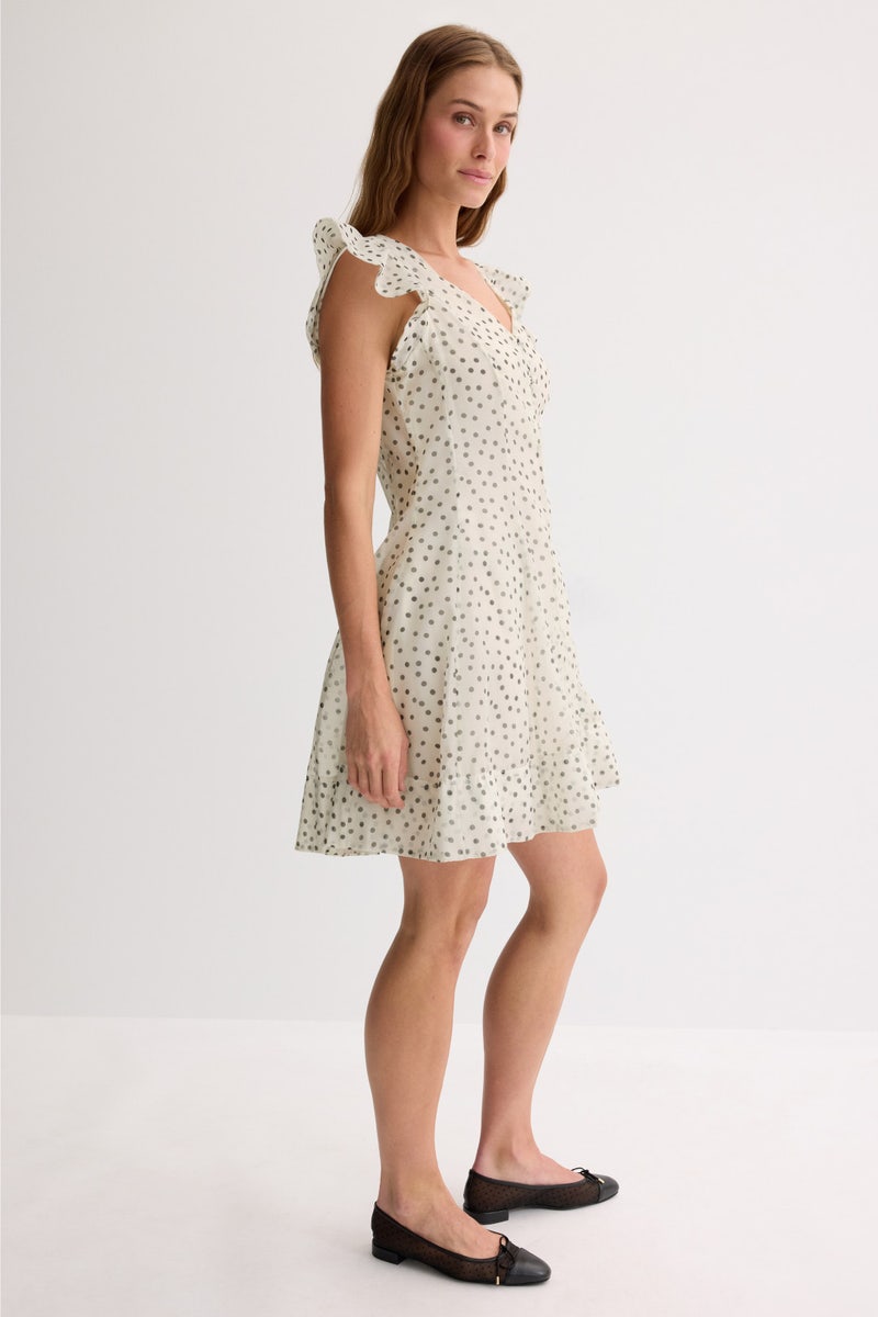 Tie Waist Flutter Sleeve Dress by CeCe - Photo 1