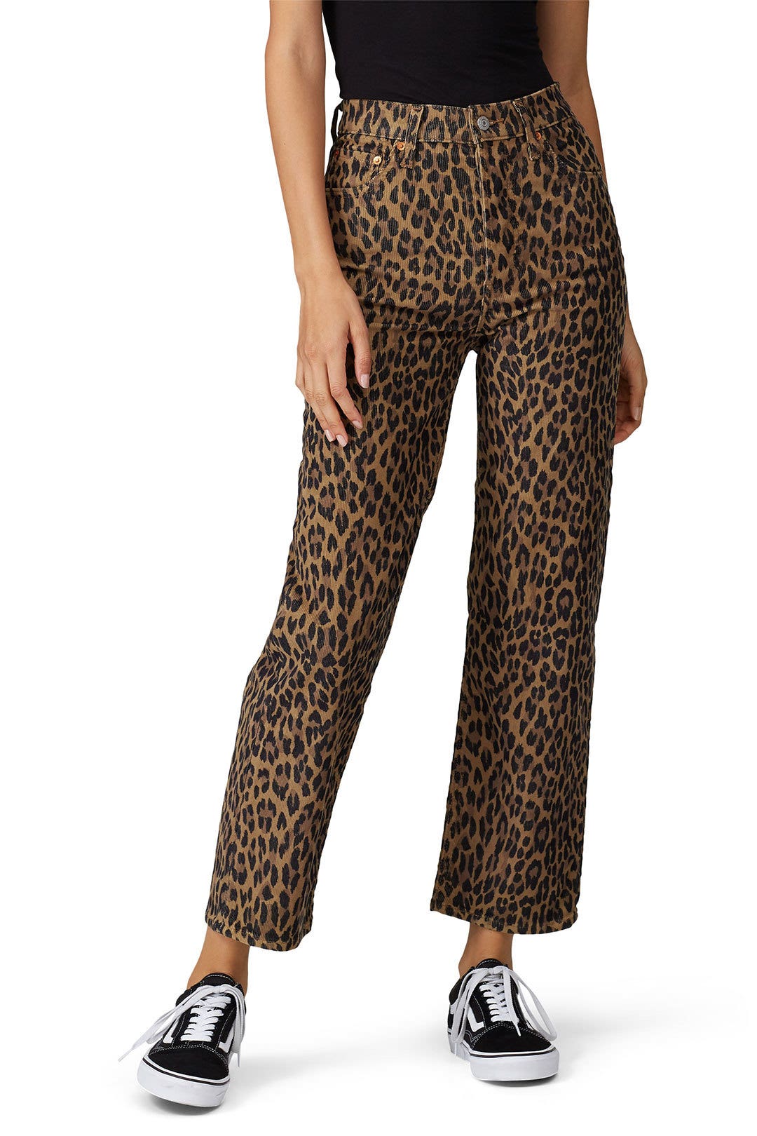 Cordoroy Ribcage Straight Ankle Jeans by Levi's 1