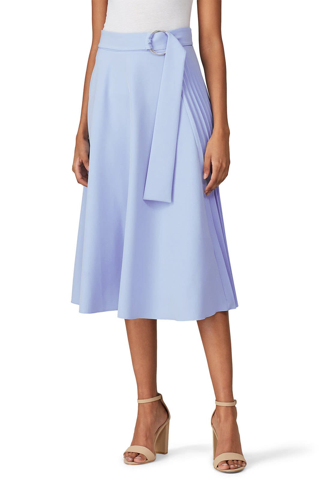 Light Blue Pleated Skirt by NISSA | Rent the Runway