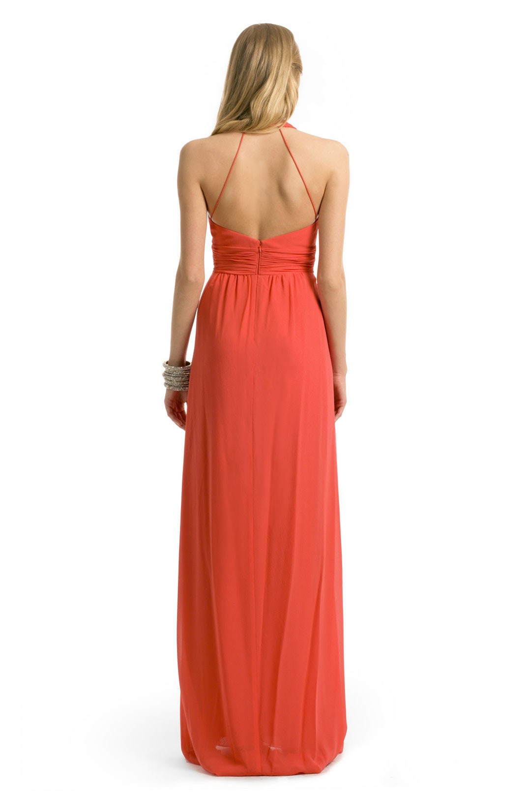 Coral Halter Gown by Nicole Miller 1