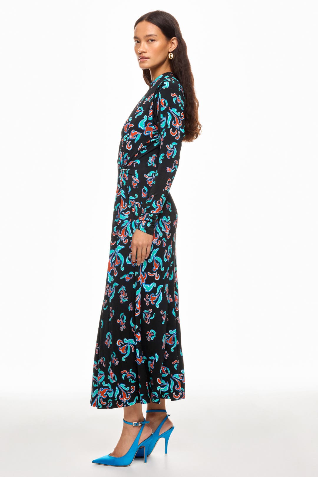 GANNI〉horse-print flared mini drees Women's Printed Dresses