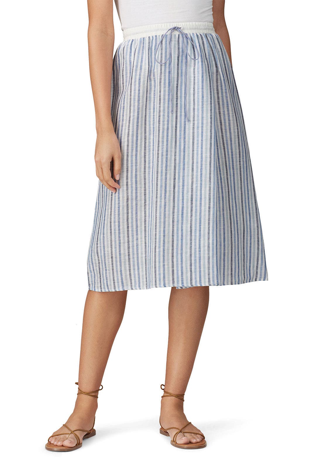 Stripe Knee Length Skirt by sita murt 1