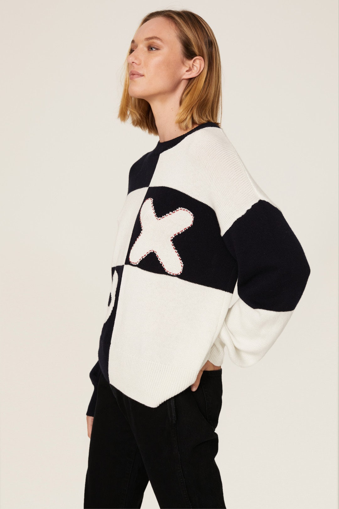Tic Tac Toe Sweater by Staud 1
