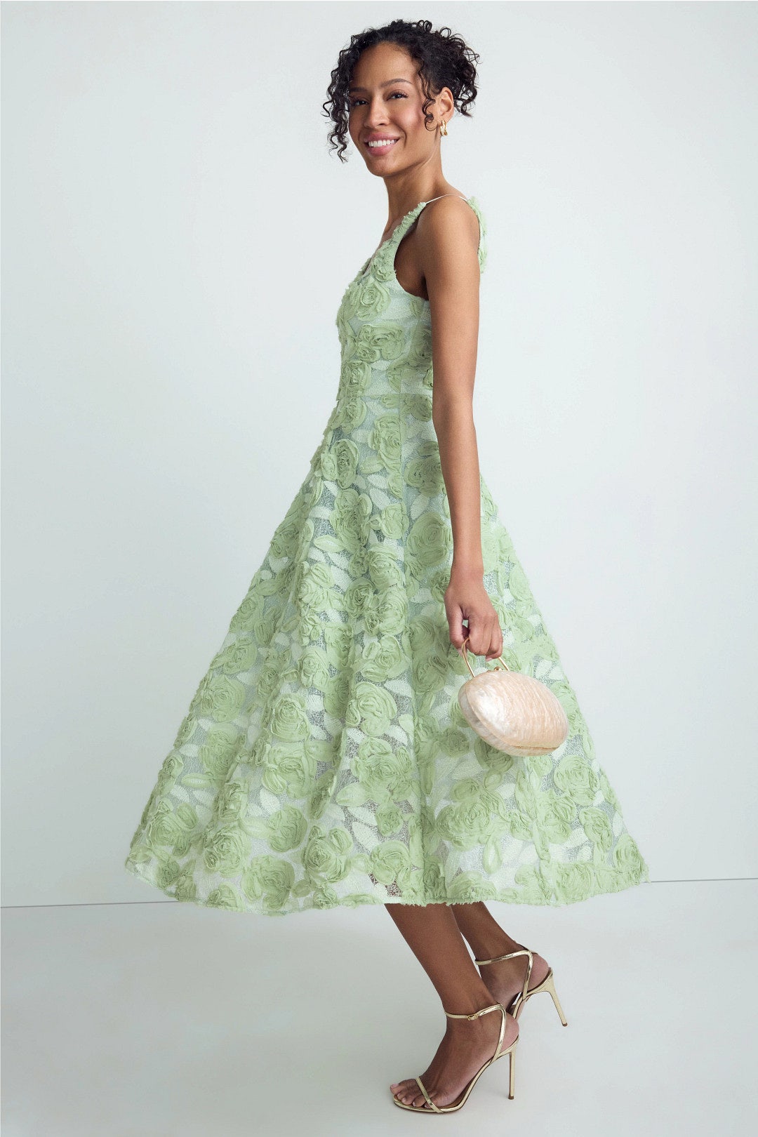 Nella Embroidered Midi Dress by Dress The Population 1