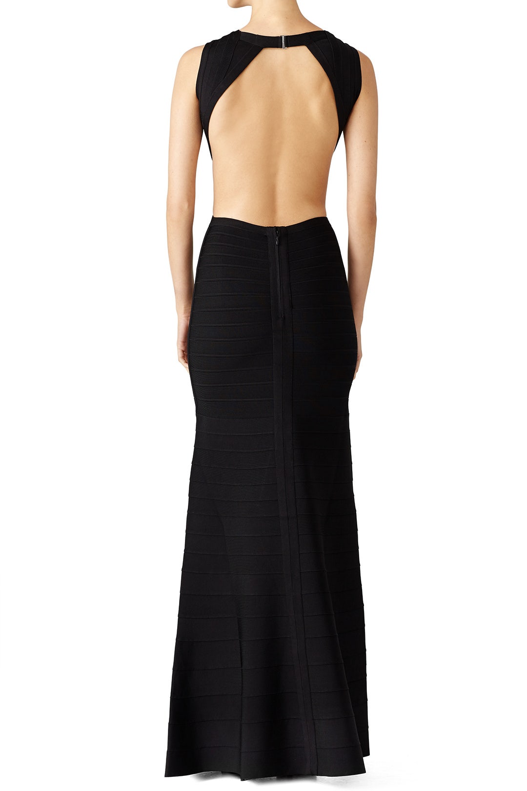 Black Cassandra Signature Essentials Gown by Hervé Léger 1