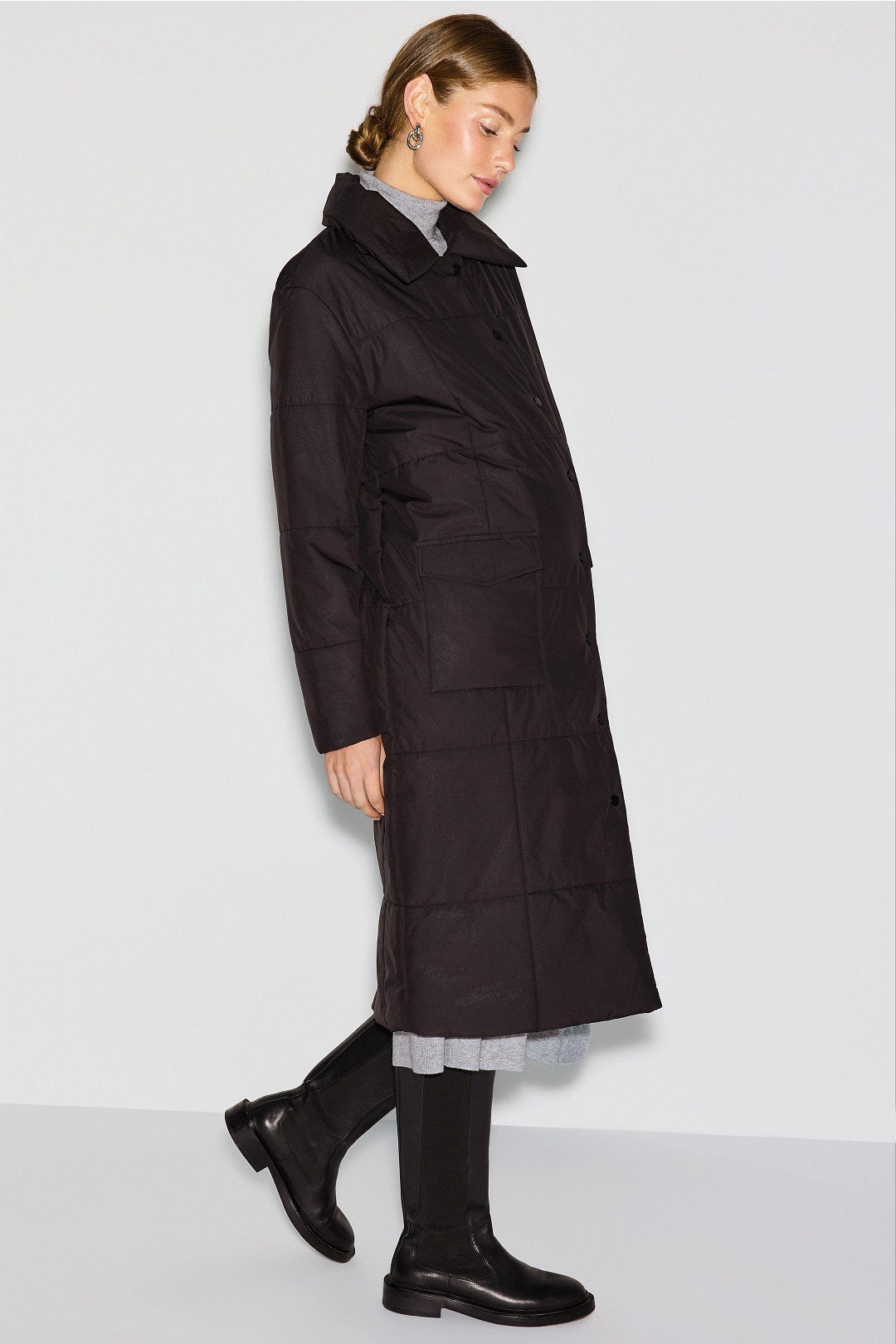 Maternity Puffer Coat by NOM Maternity 1