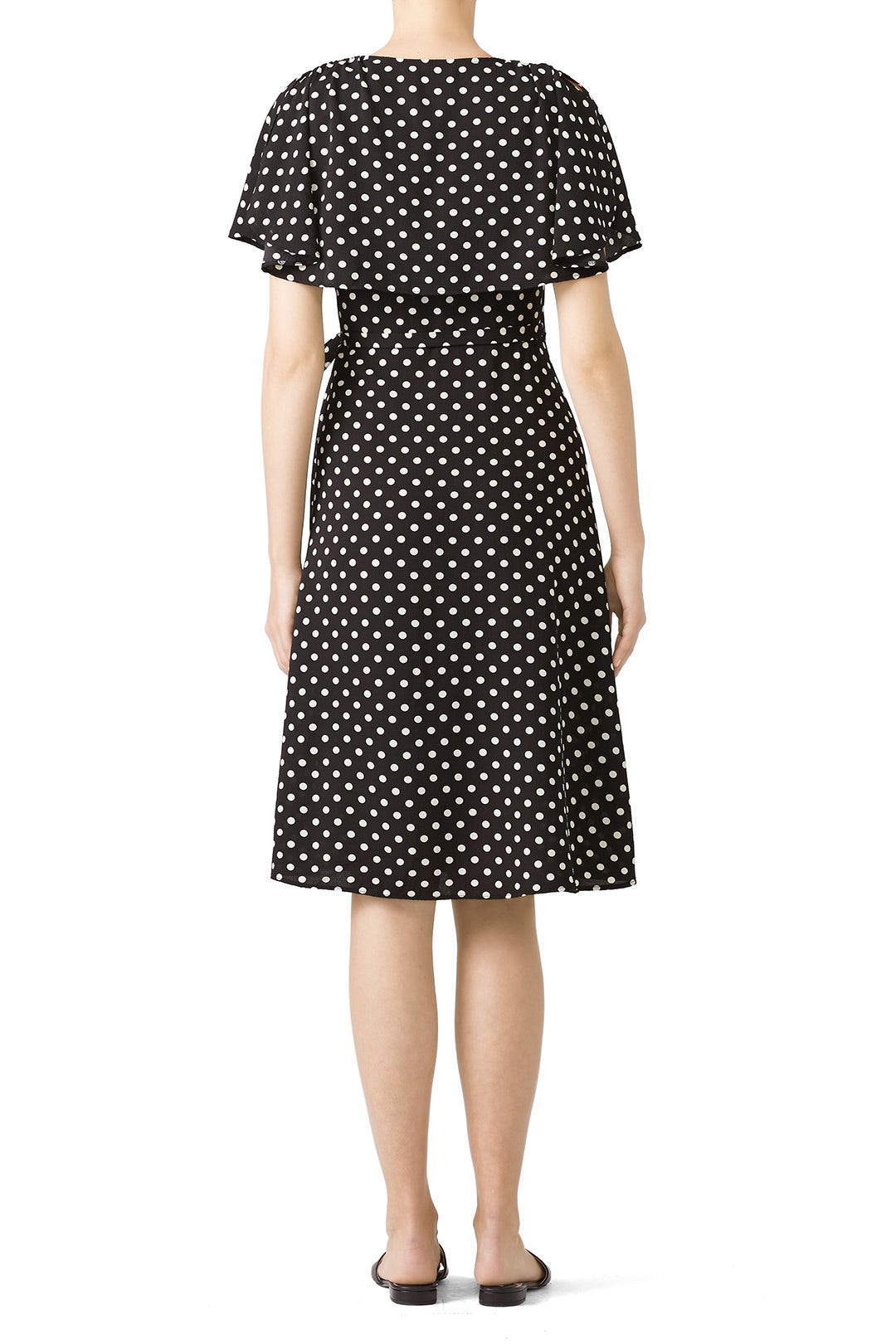 Black Polka Dot Wrap Dress by Slate & Willow 1